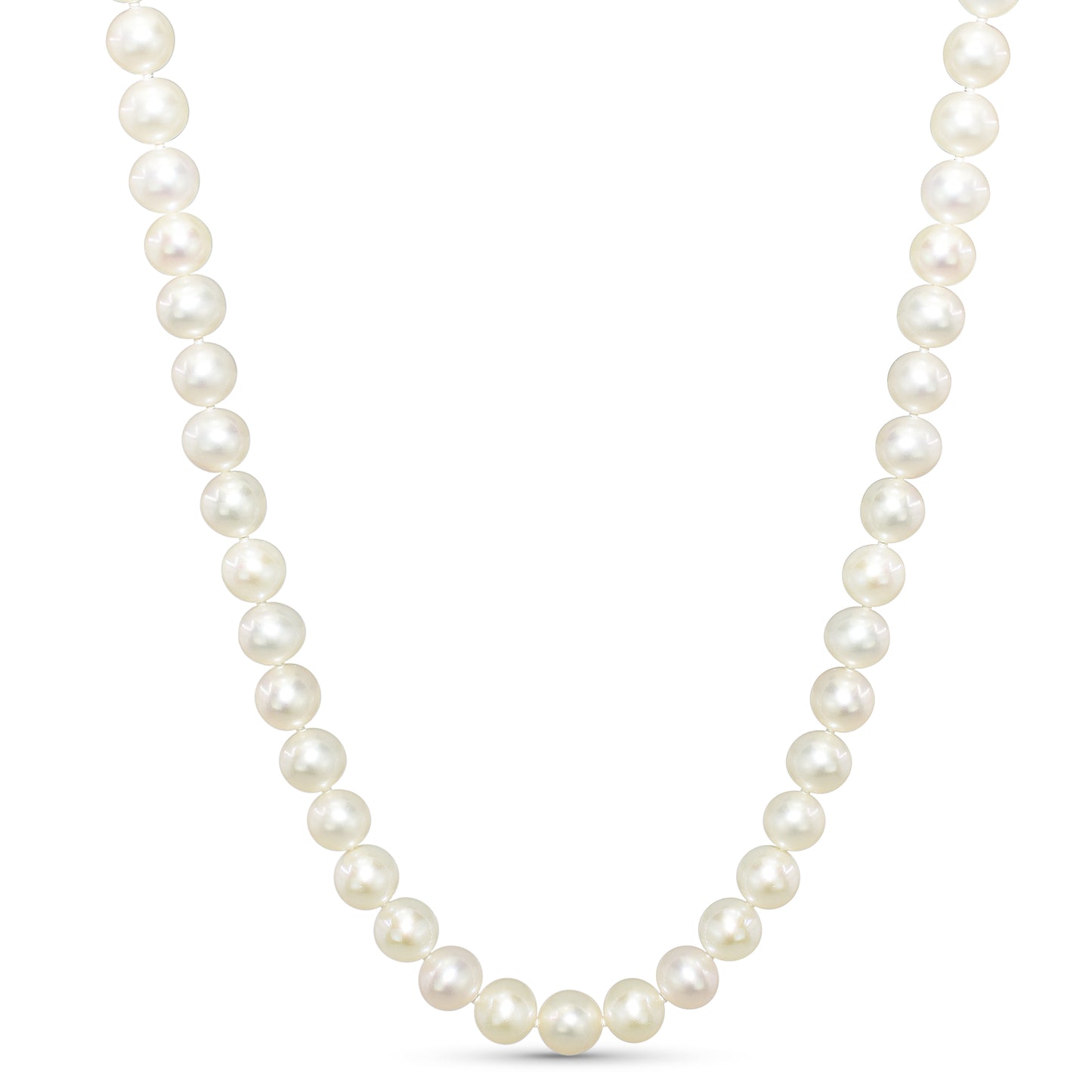 14k White Pearl Twist Coin Clasp Necklace