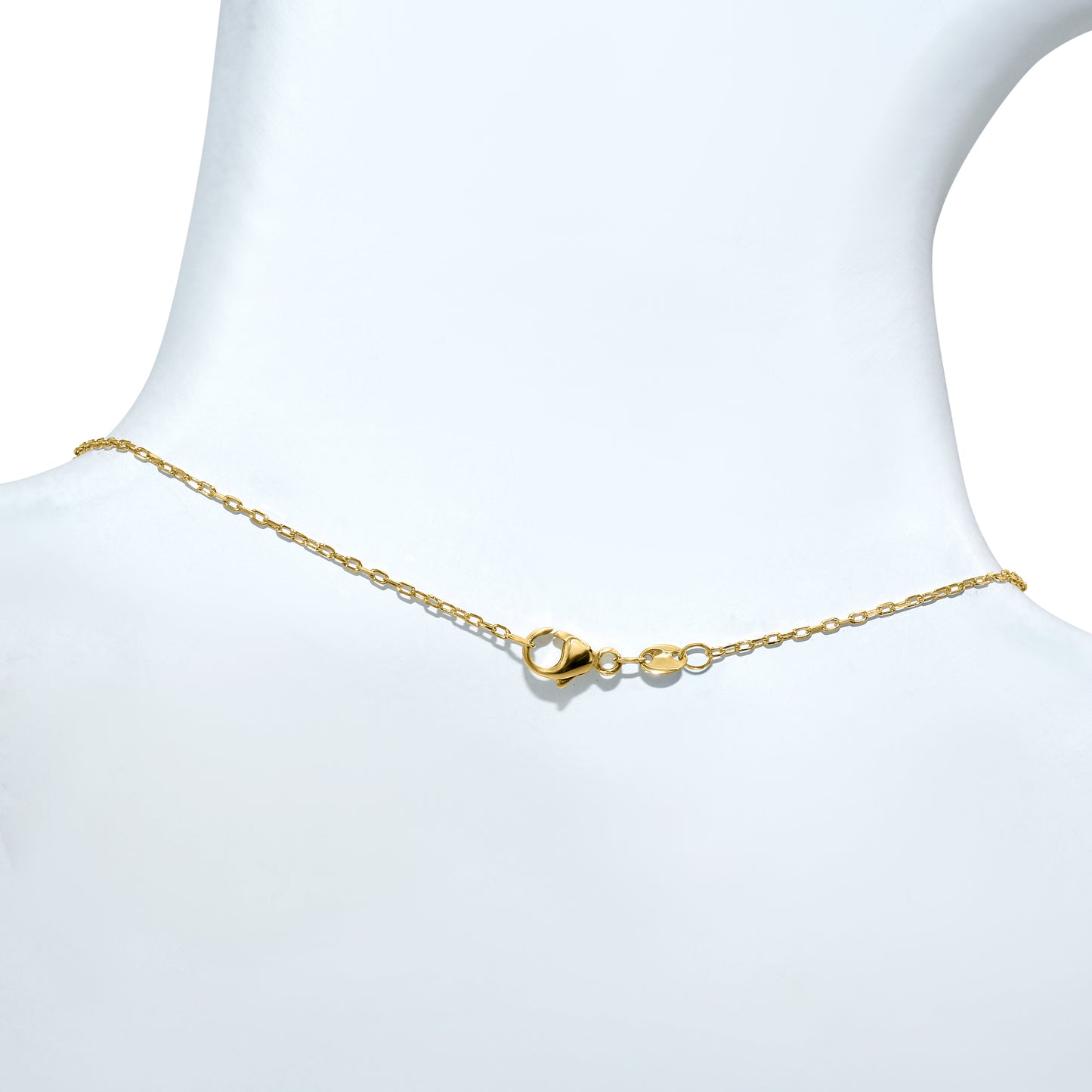 14k White Pearl Gold Wavy Coin Pendant Necklace