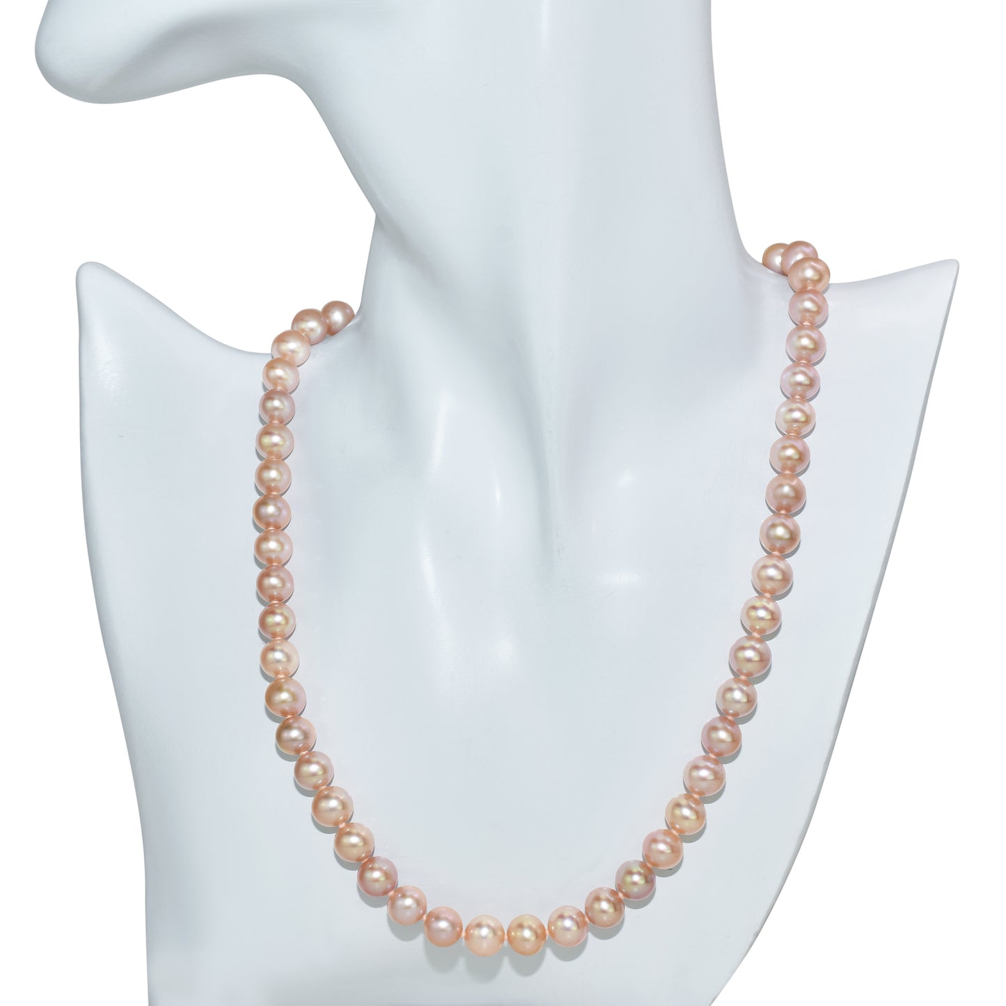 14k Natural Pink Pearl Knotted Necklace