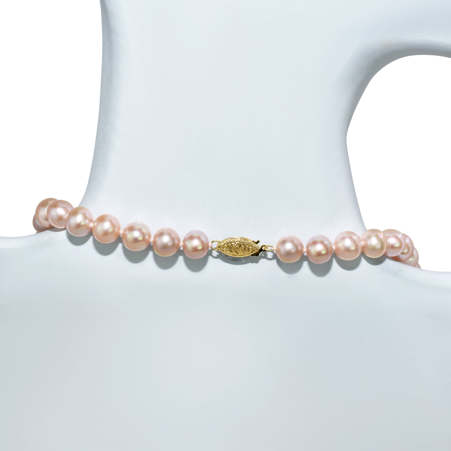 14k Natural Pink Pearl Knotted Necklace