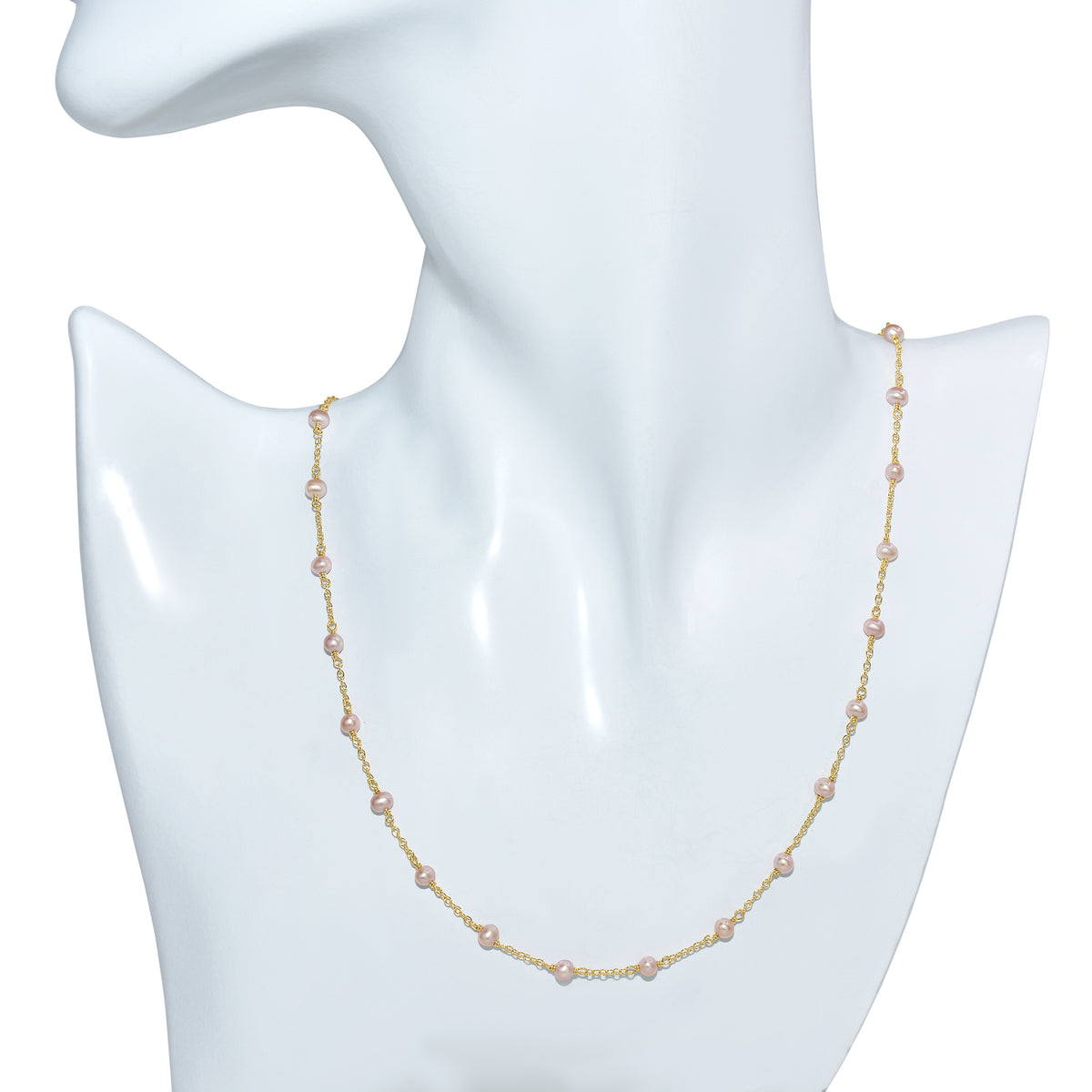 14k Yellow Gold Station Necklace