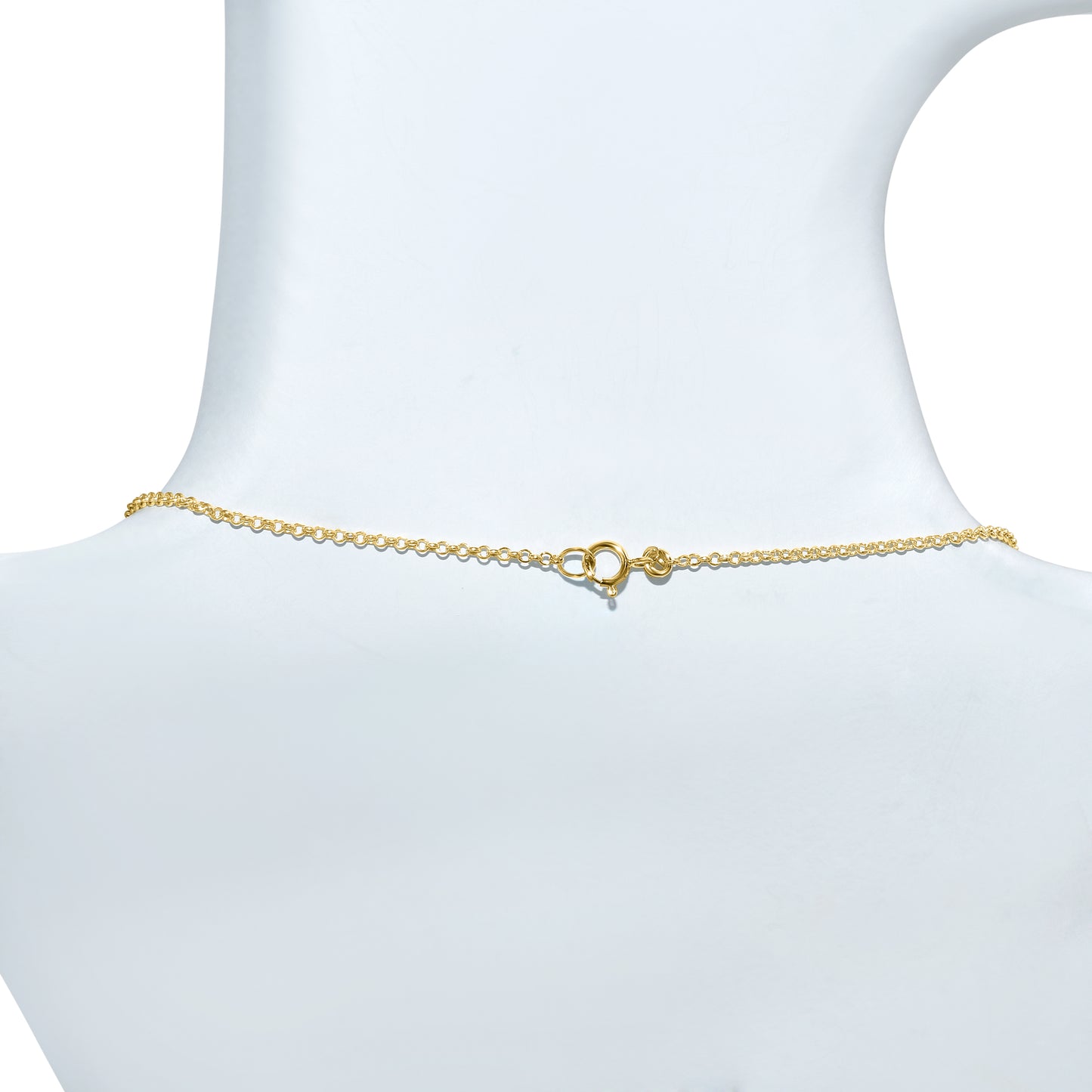 14k Pink Pearl Paperclip 7 Station Necklace