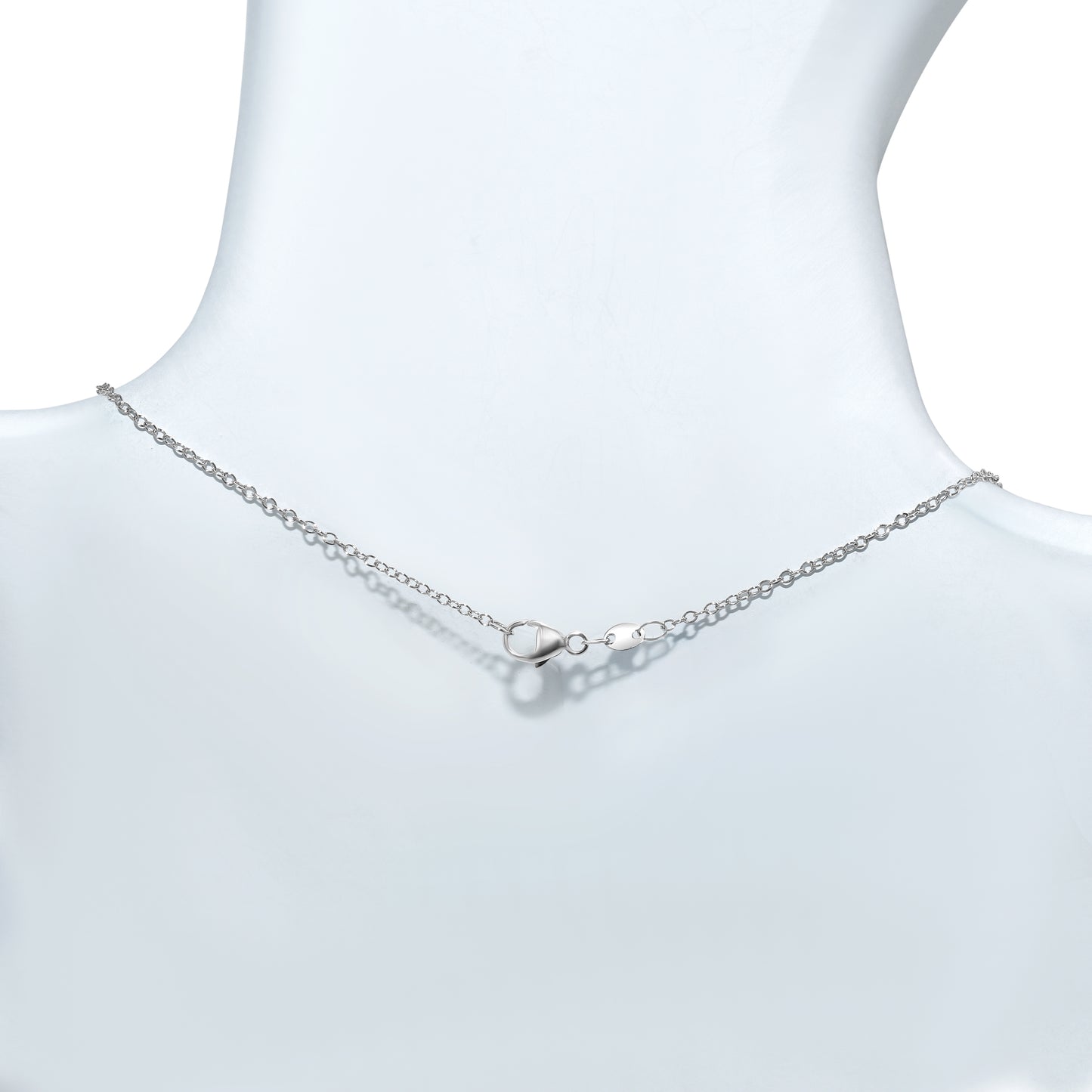 14k White Gold Pearl Diamond 2 Row Drop Necklace