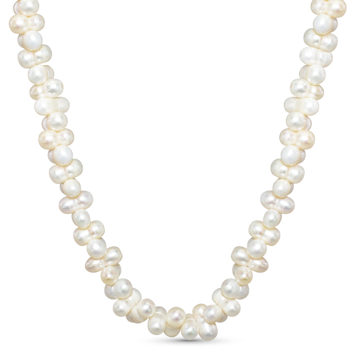 14k White Peanut Pearl Necklace