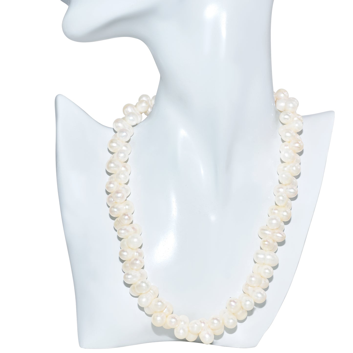 14k White Peanut Pearl Necklace