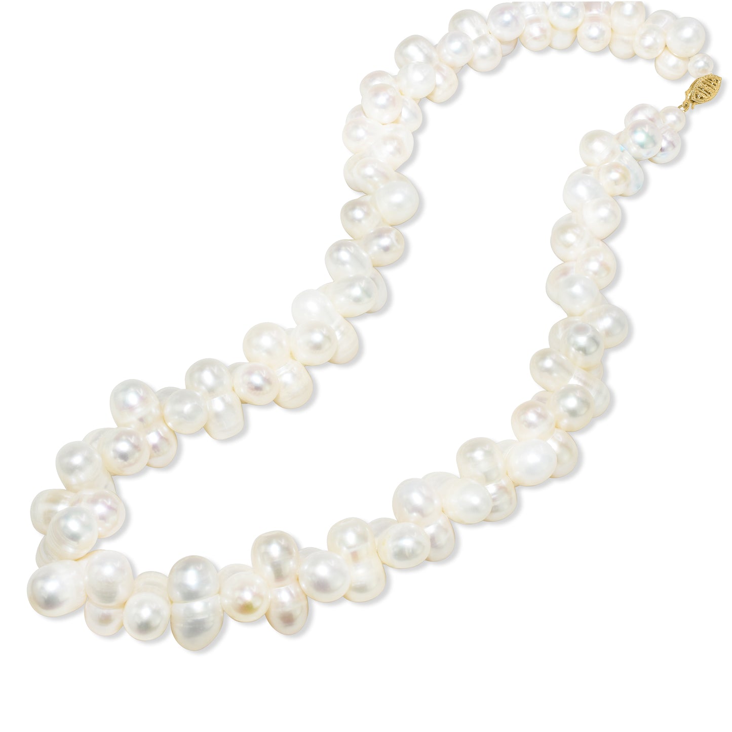 14k White Peanut Pearl Necklace