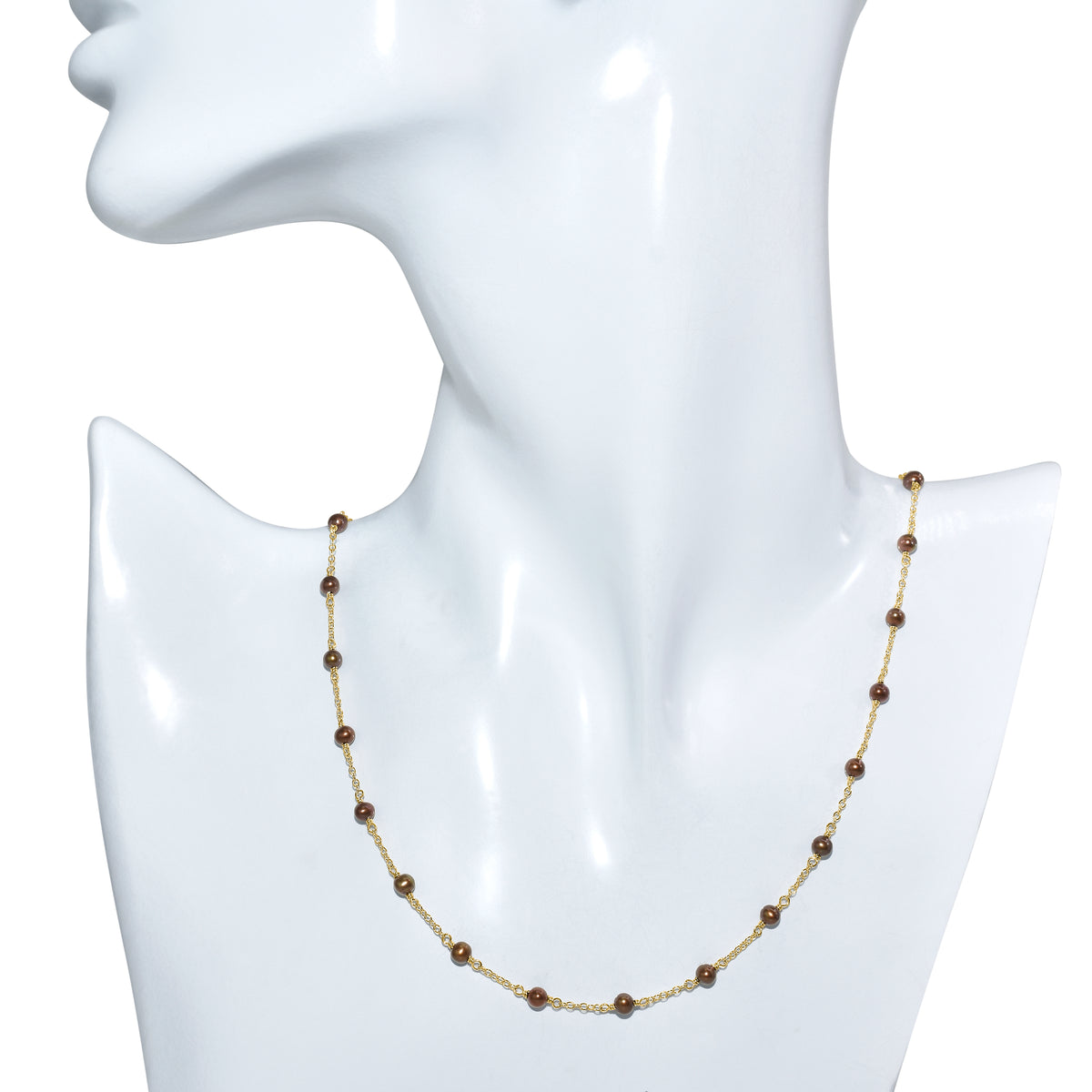 14k Yellow Gold Station Necklace