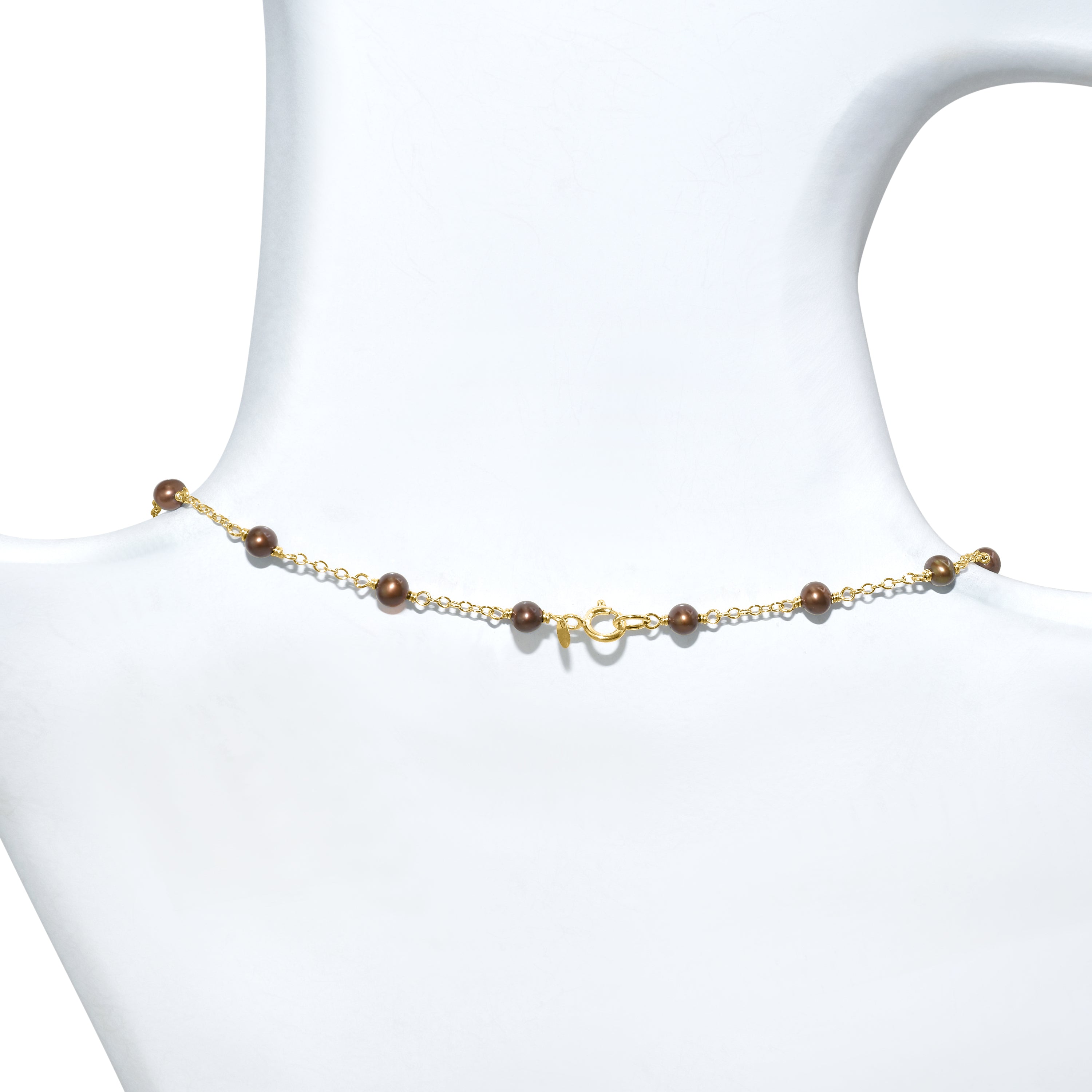 14k Yellow Gold Station Necklace