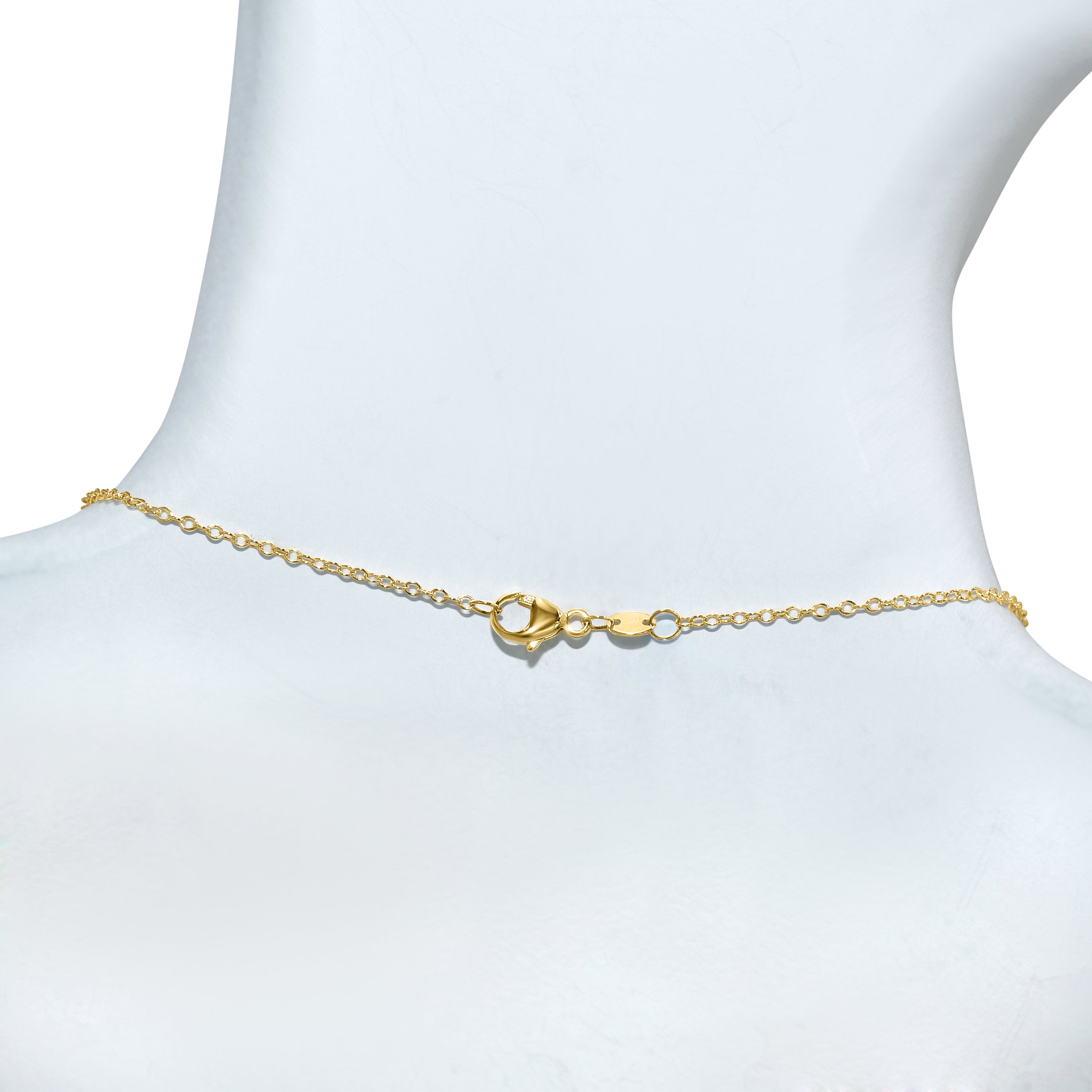 14k Natural Pink Pearl Link Front Necklace
