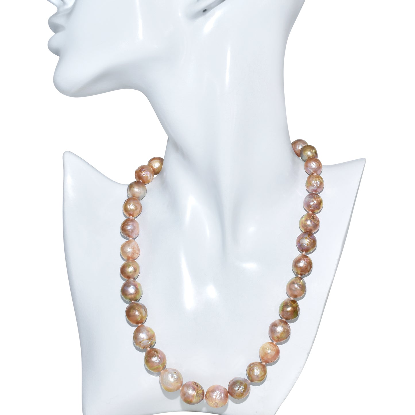 14k Natural Pink Baroque Freshwater Pearl Necklace