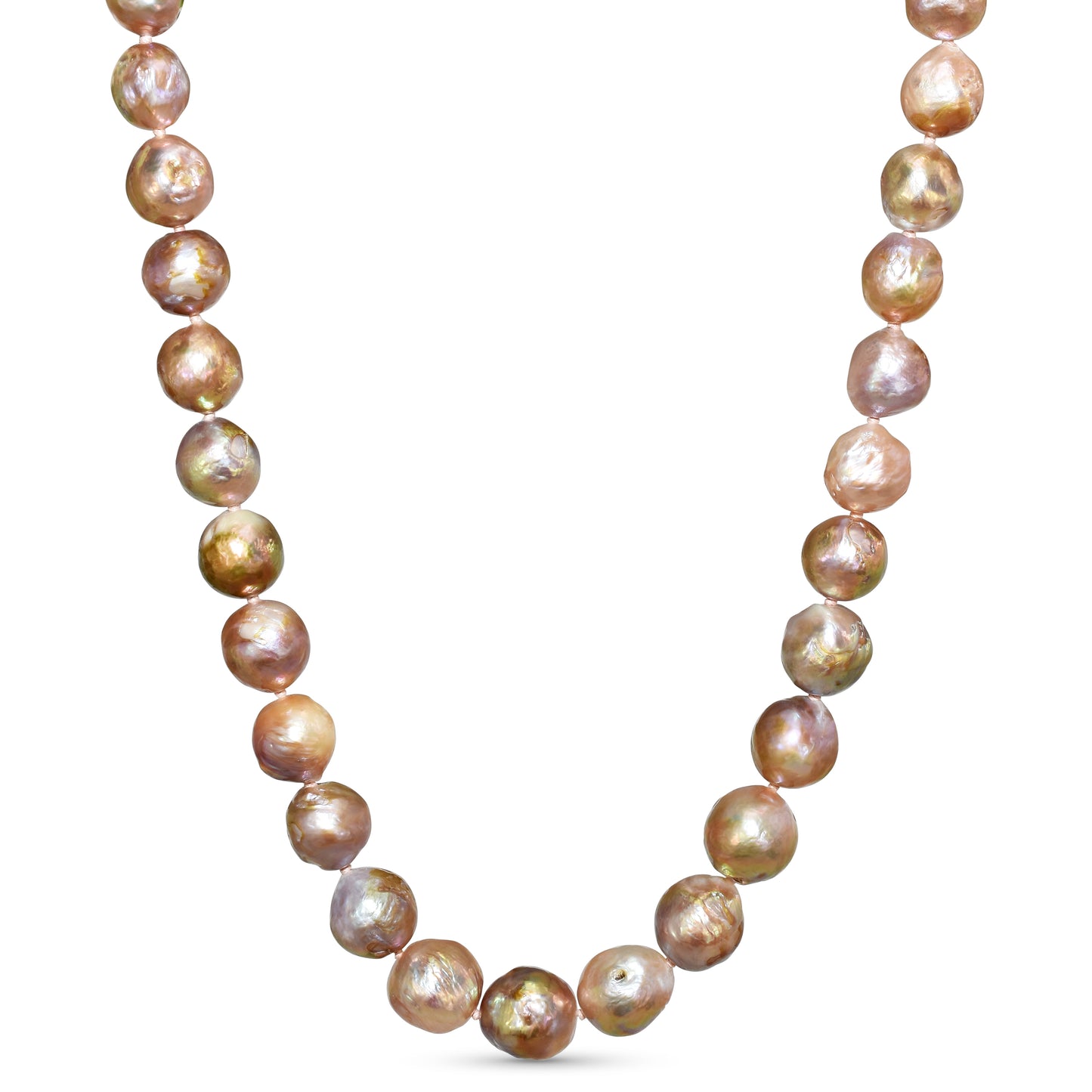 14k Natural Pink Baroque Freshwater Pearl Necklace