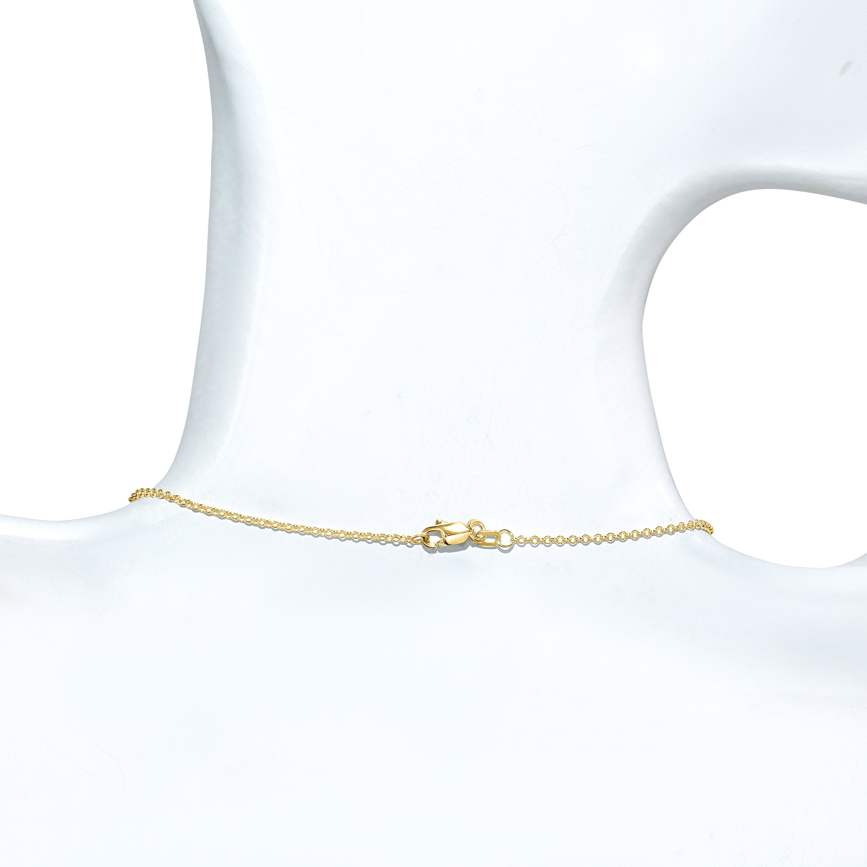14k White Graduated Pearl Link Necklace