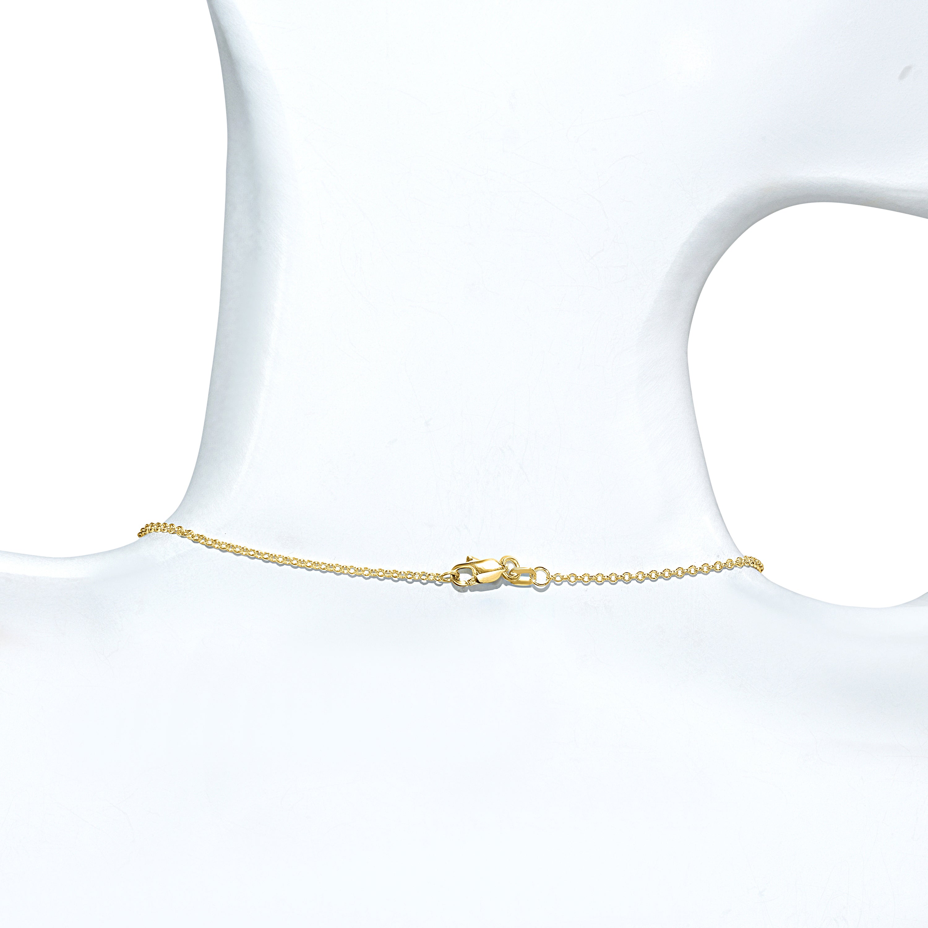 14k White Pearl 5 Piece Paperclip Link Necklace