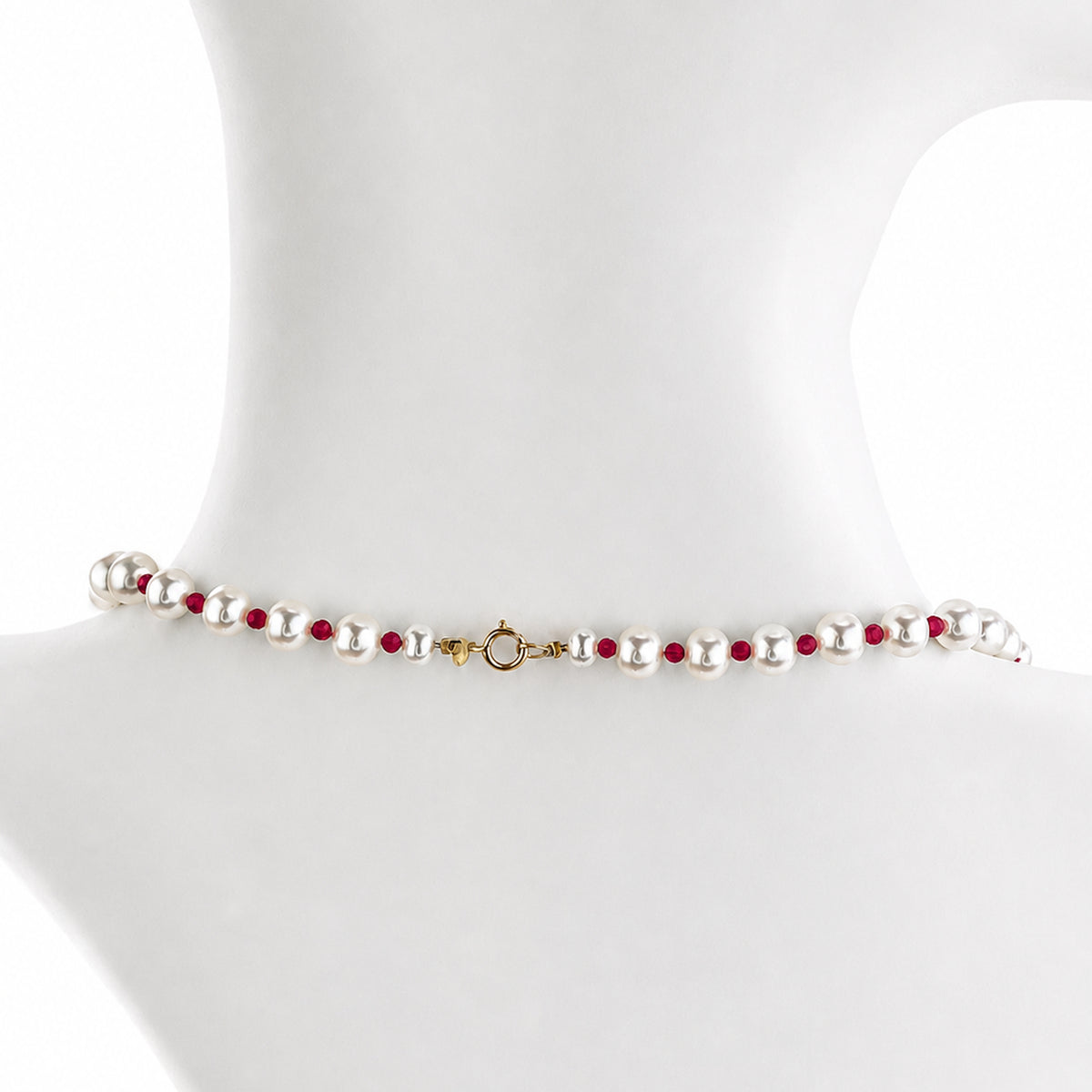 14k Freshwater Pearl & Faceted Round Bead 1X1 Necklace