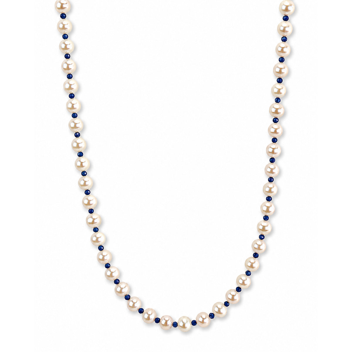 14k Freshwater Pearl & Faceted Round Bead 1X1 Necklace