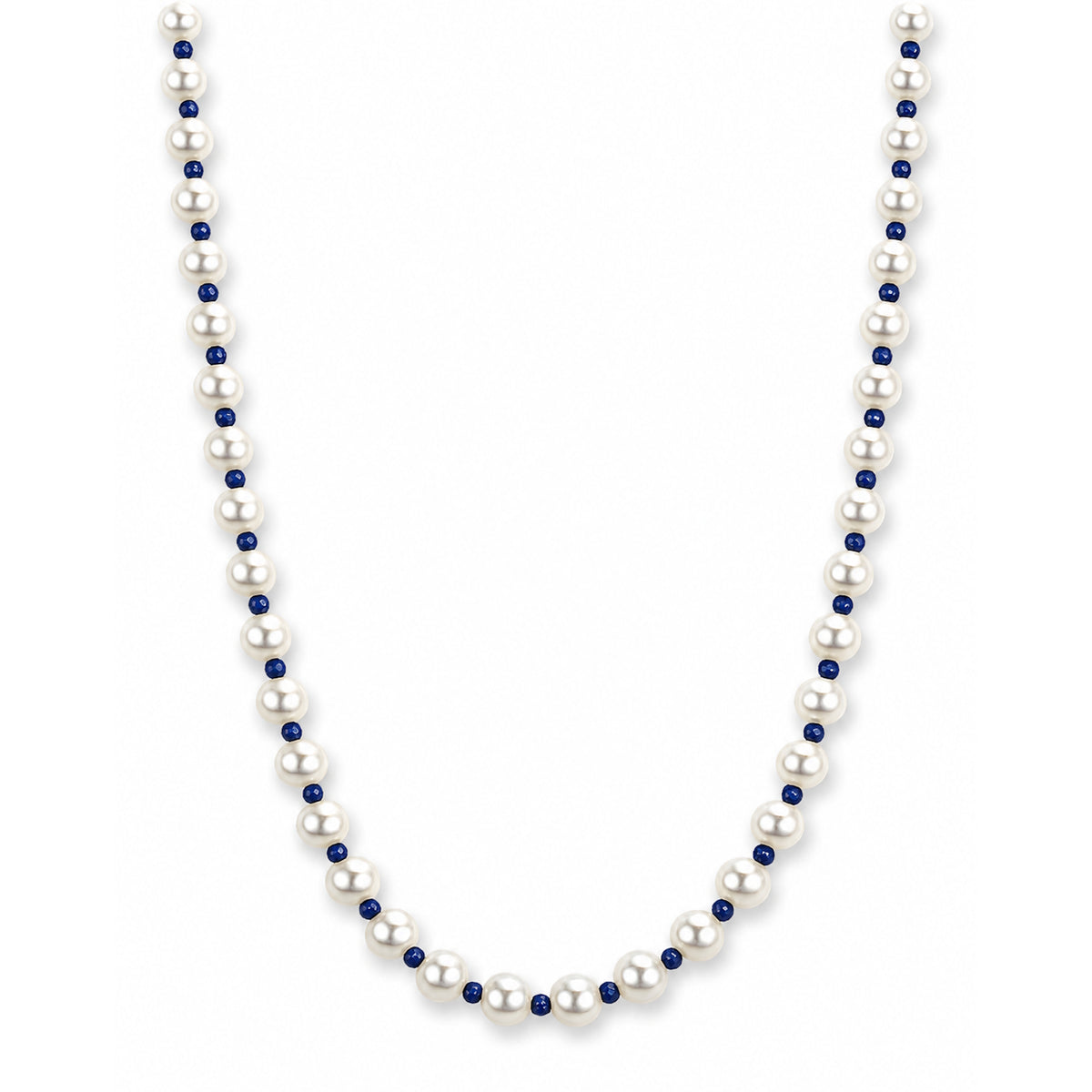 14k Freshwater Pearl & Faceted Round Bead 1X1 Necklace