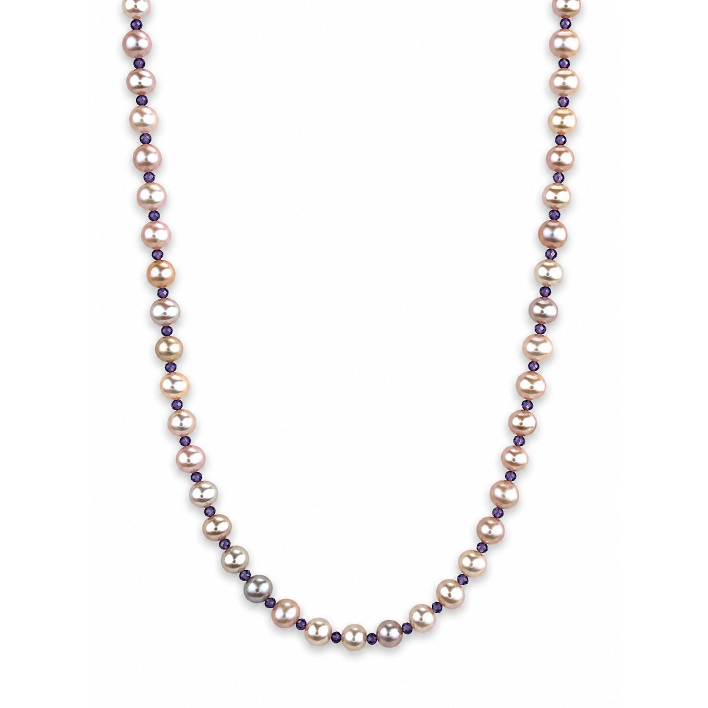 14k Freshwater Pearl & Faceted Round Bead 1X1 Necklace