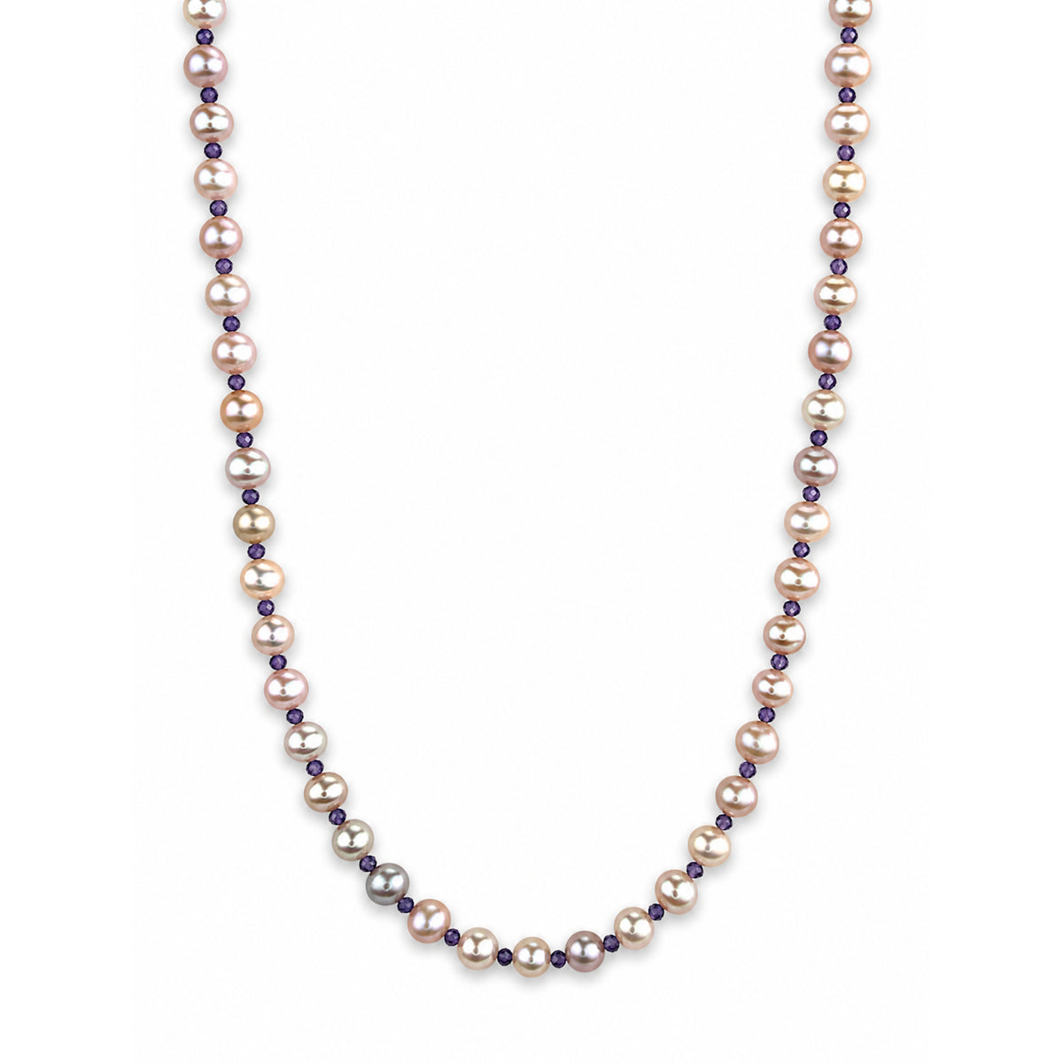14k Freshwater Pearl & Faceted Round Bead 1X1 Necklace