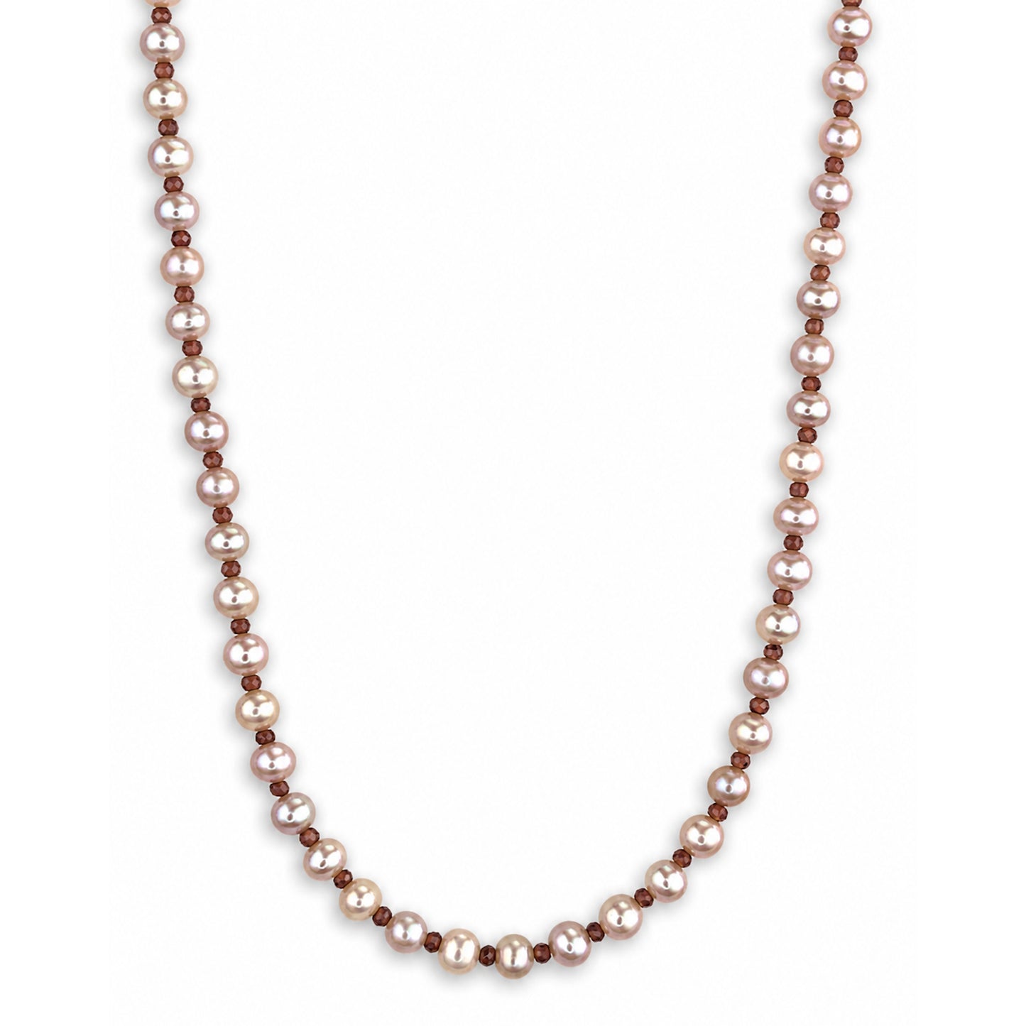 14k Freshwater Pearl & Faceted Round Bead 1X1 Necklace