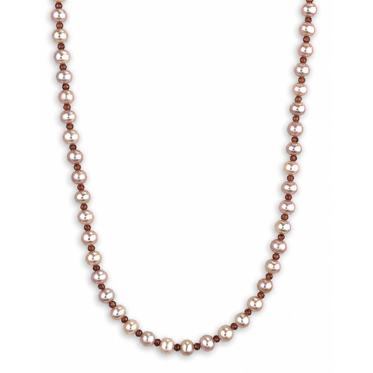14k Freshwater Pearl & Faceted Round Bead 1X1 Necklace