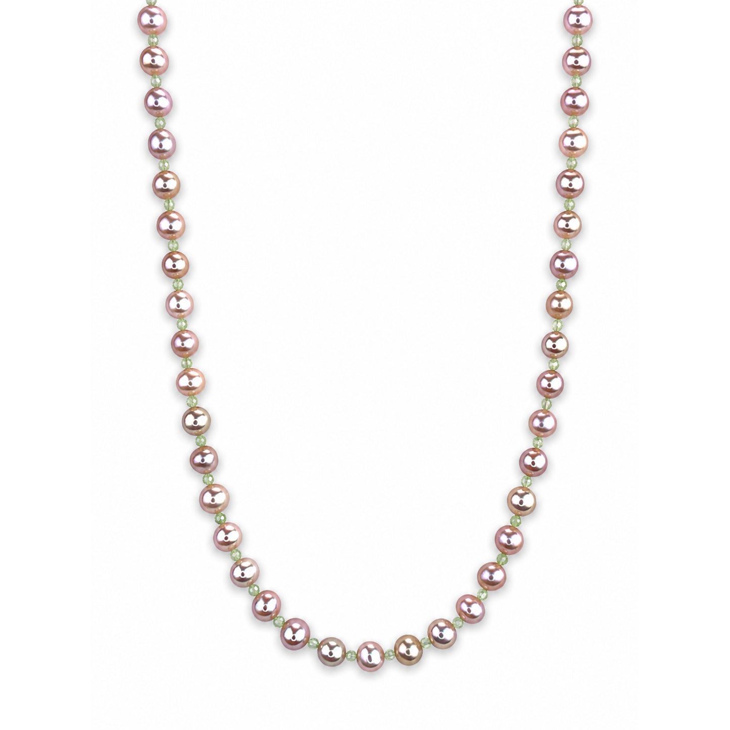 14k Freshwater Pearl & Faceted Round Bead 1X1 Necklace