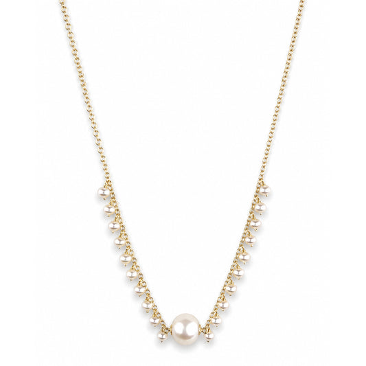 14k White Pearl Cluster Necklace