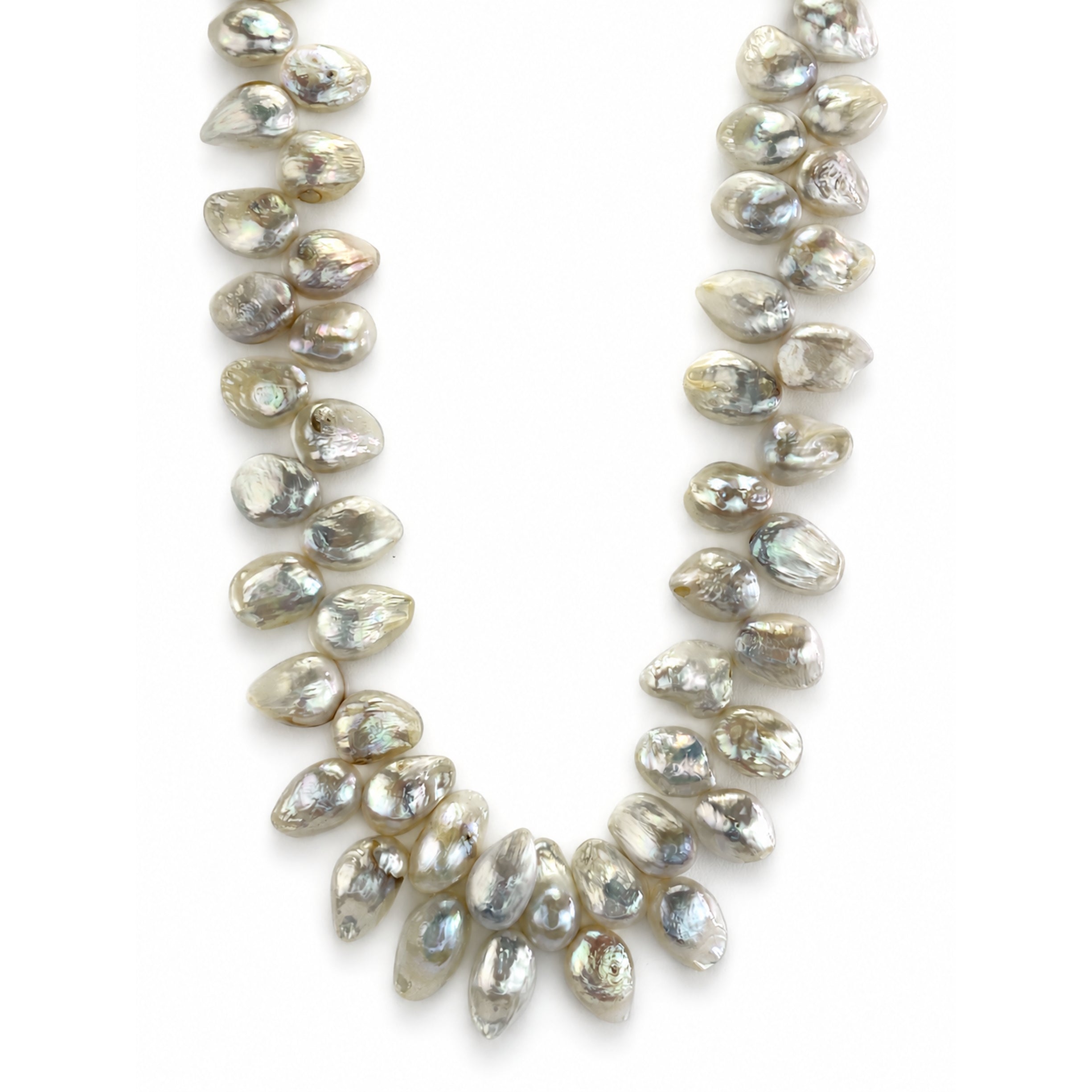 14k Natural Shell Blister Pearl Necklace