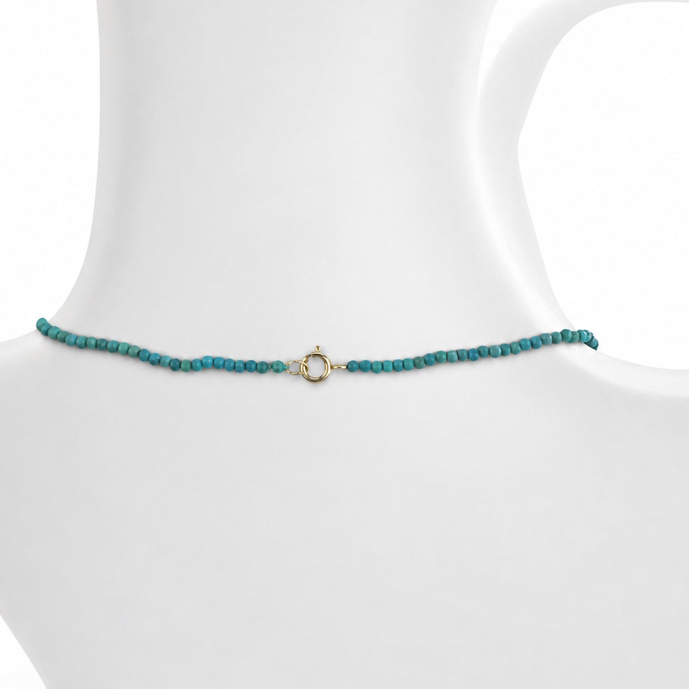 14k Gemstones & Pearl Coin Center Necklace