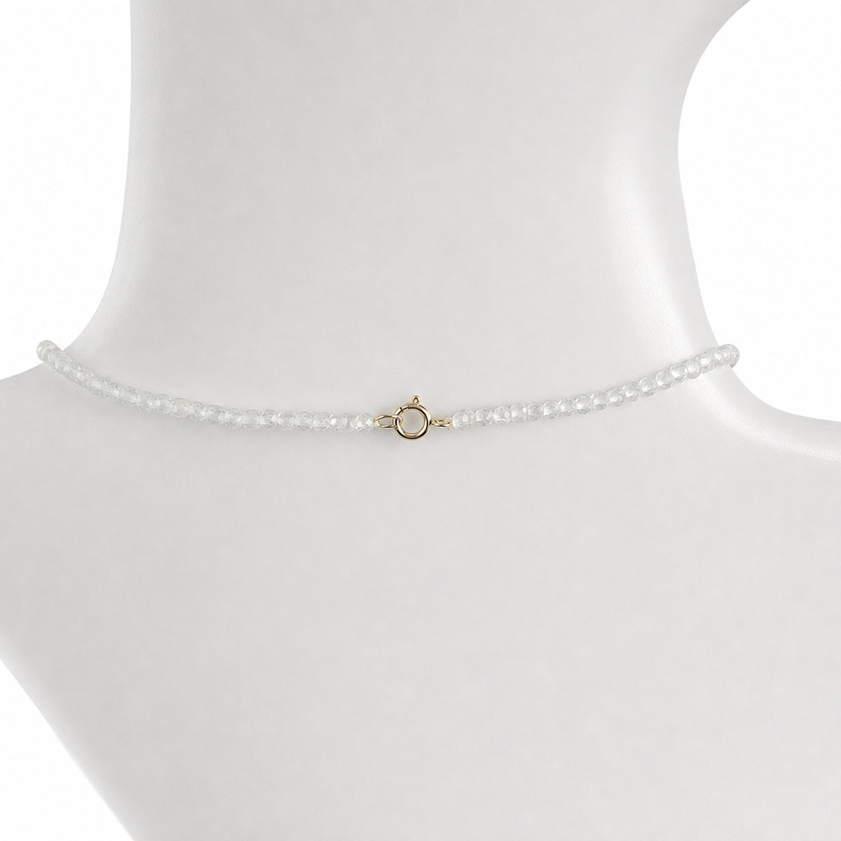 14k White Topaz & White Pearl Center Necklace