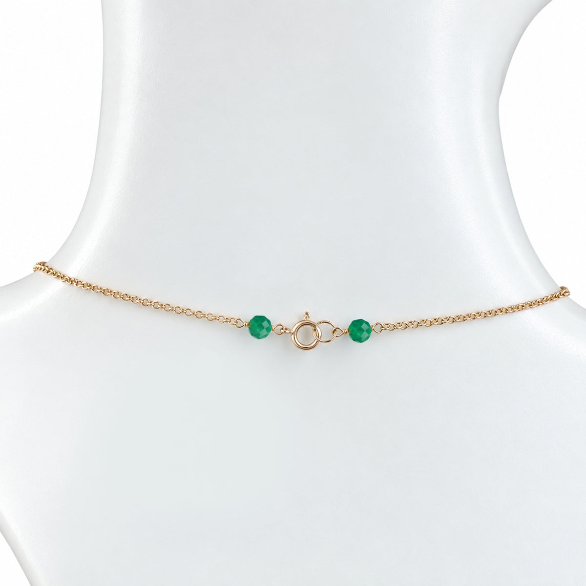 14k White Pearl Multi Gemstone Pearl Flower Center Link Front Necklace