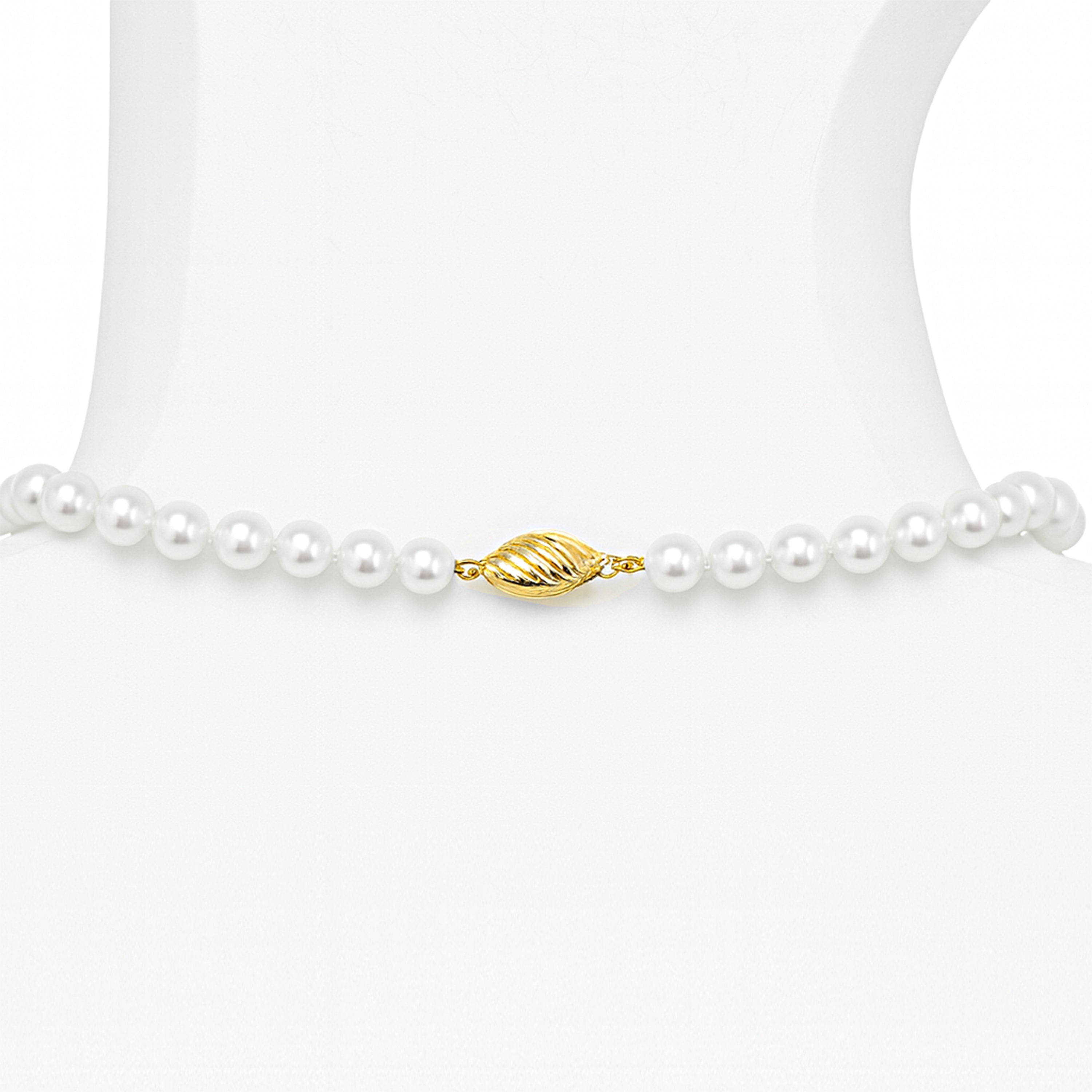 14k Freshwater Pearl Diamond Motif 0.08CT Necklace