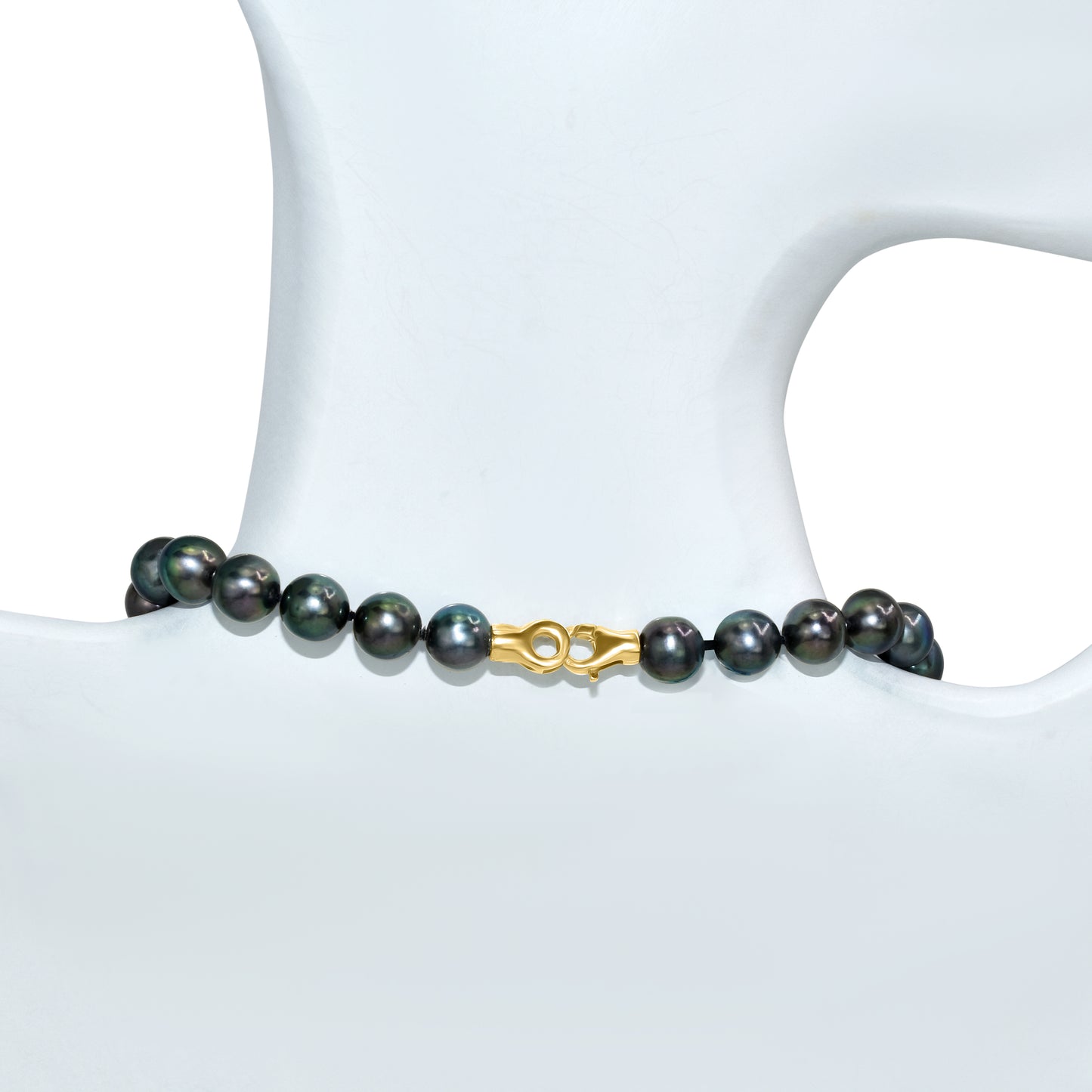 14k Black Freshwater Pearl Diamond Roundel Necklace