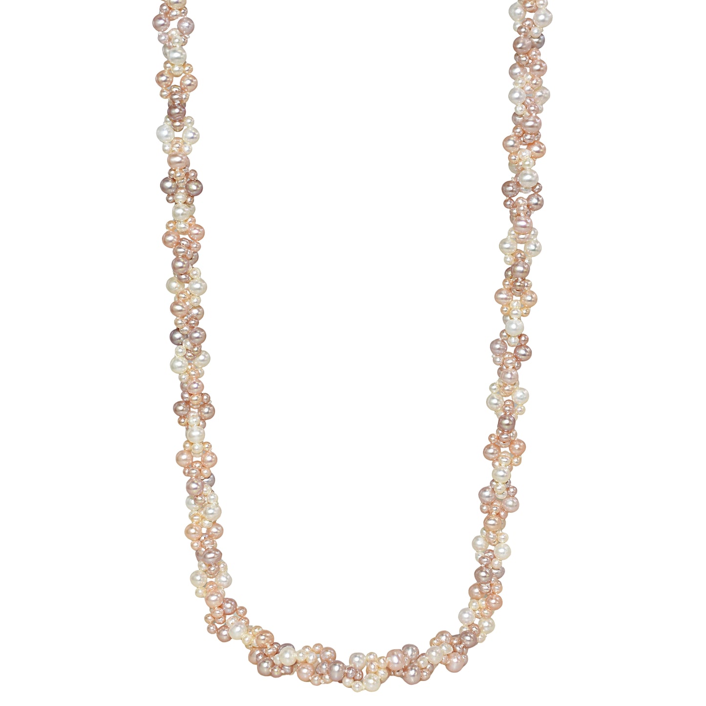 Multi Pink Natural Color Fresh Water Pearl Necklace 32" 3.5-5.5MM