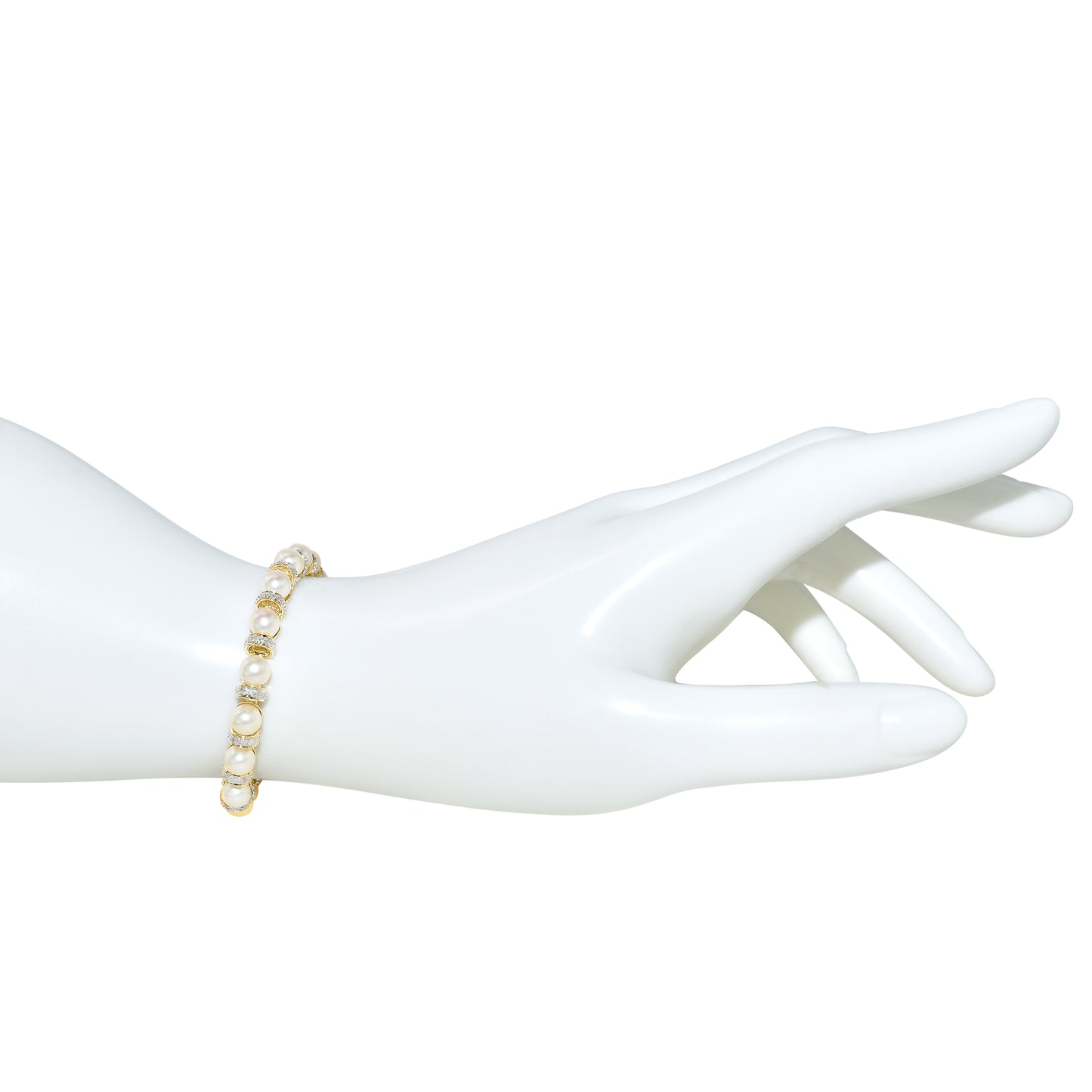 14k Pearl & Diamond Bracelet