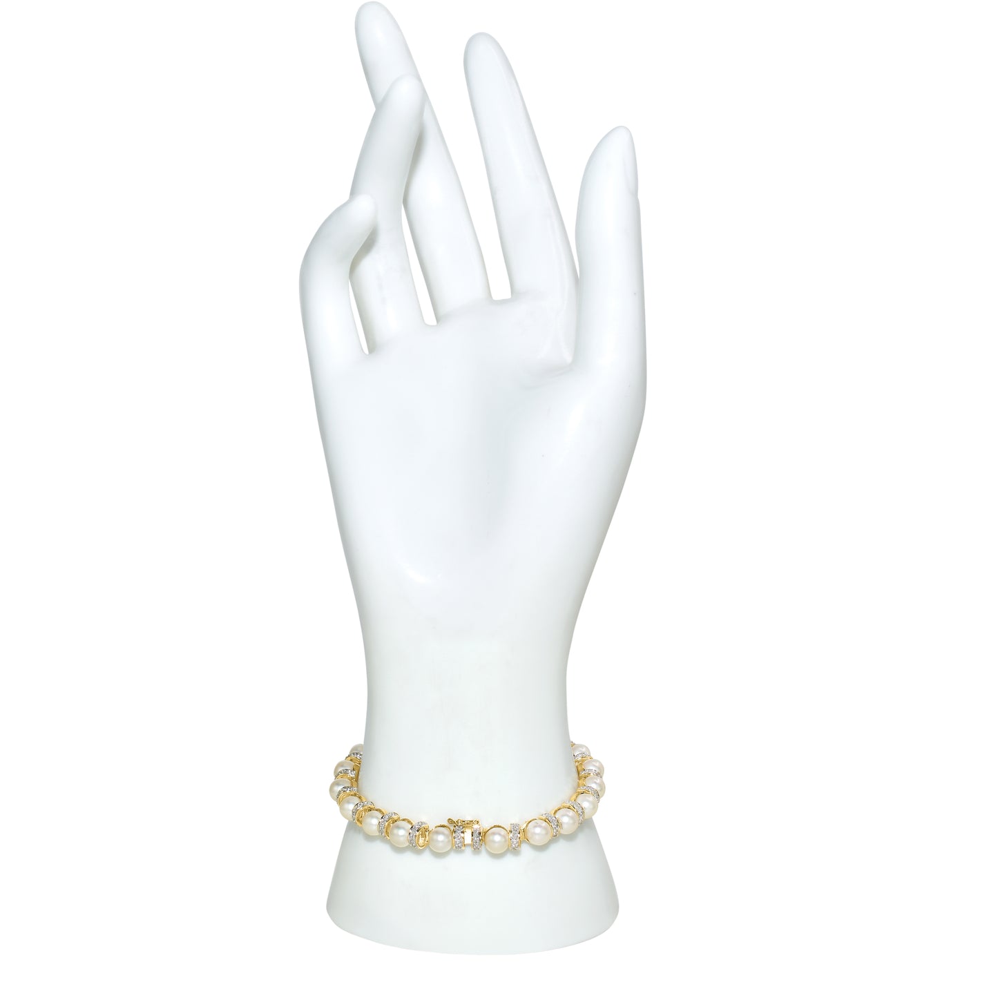 14k Pearl & Diamond Bracelet