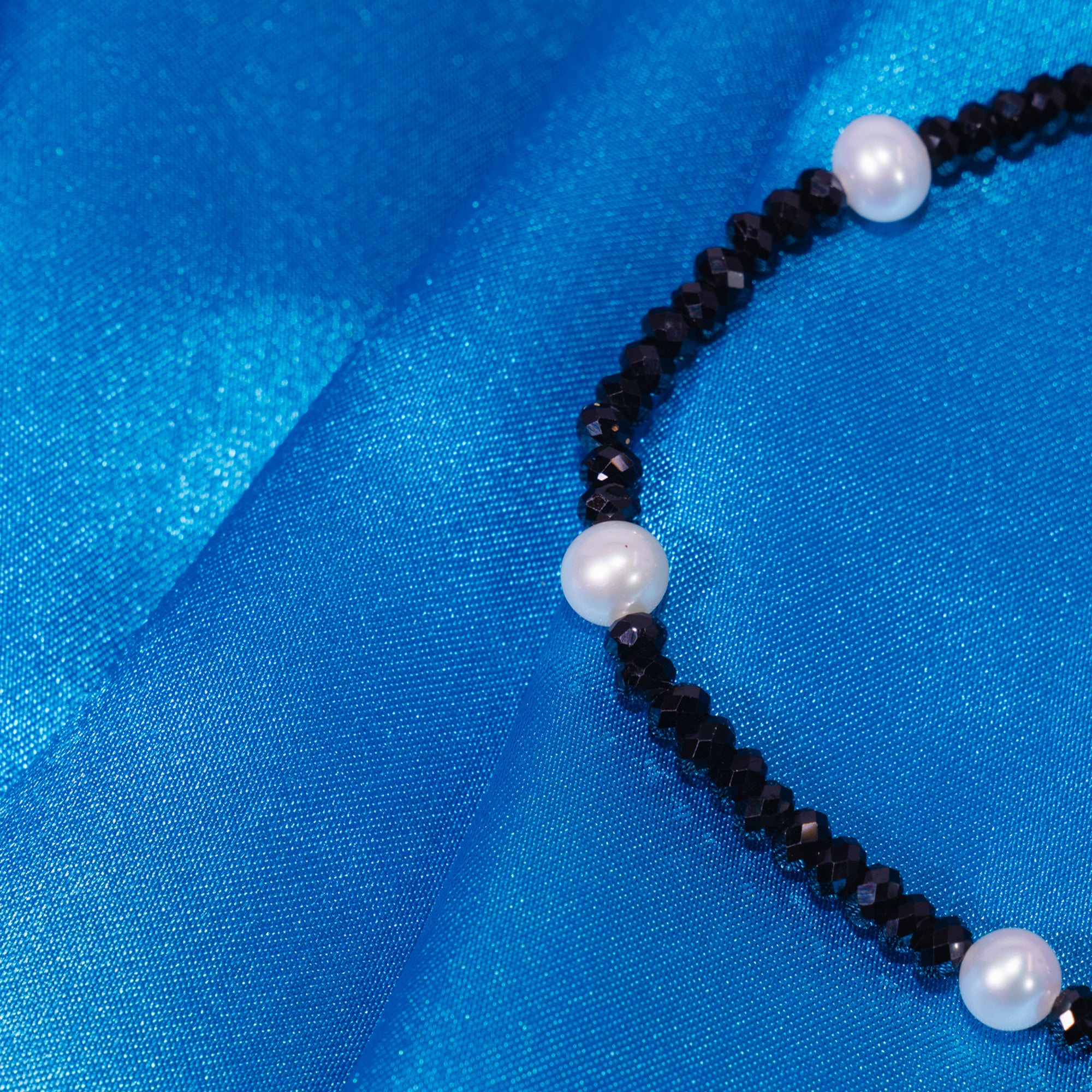 14k Gemstones with White Pearl Bracelet