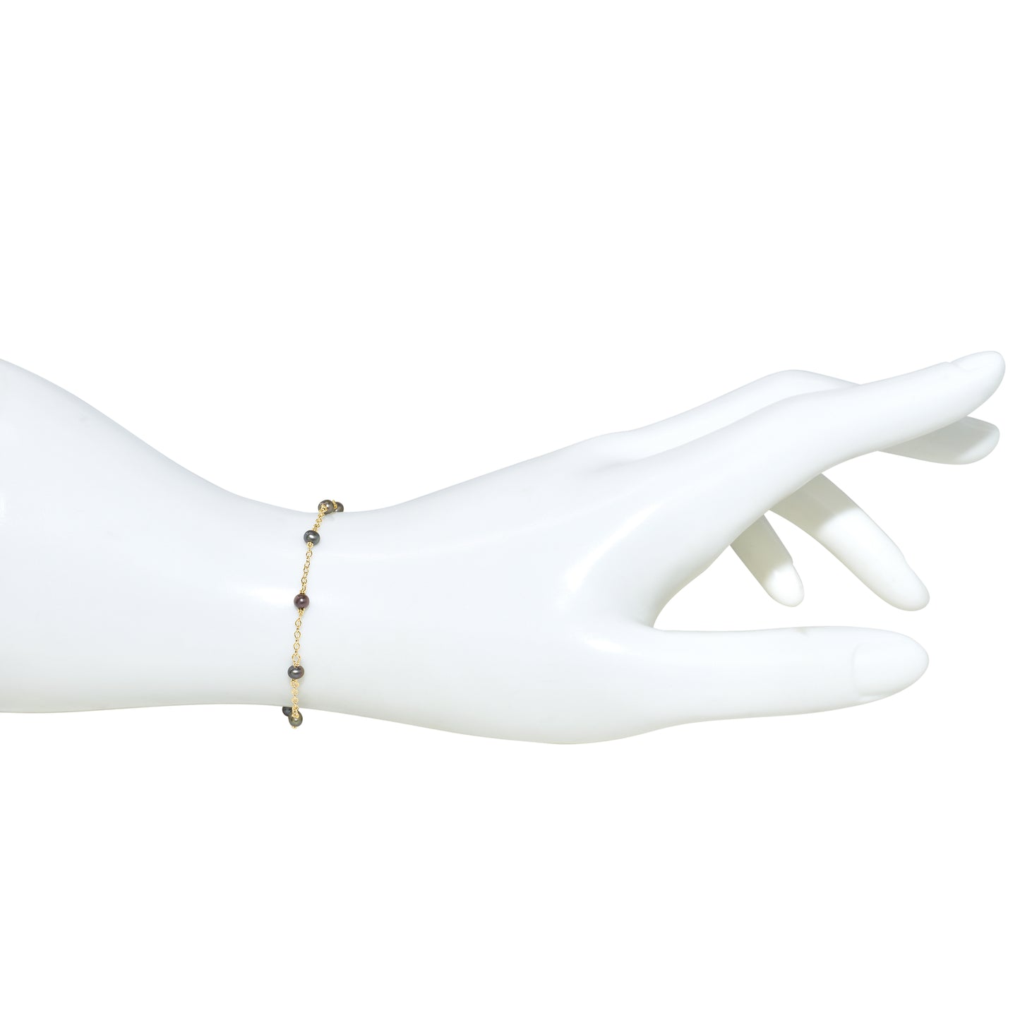 14k Peacock Pearl Link Bracelet