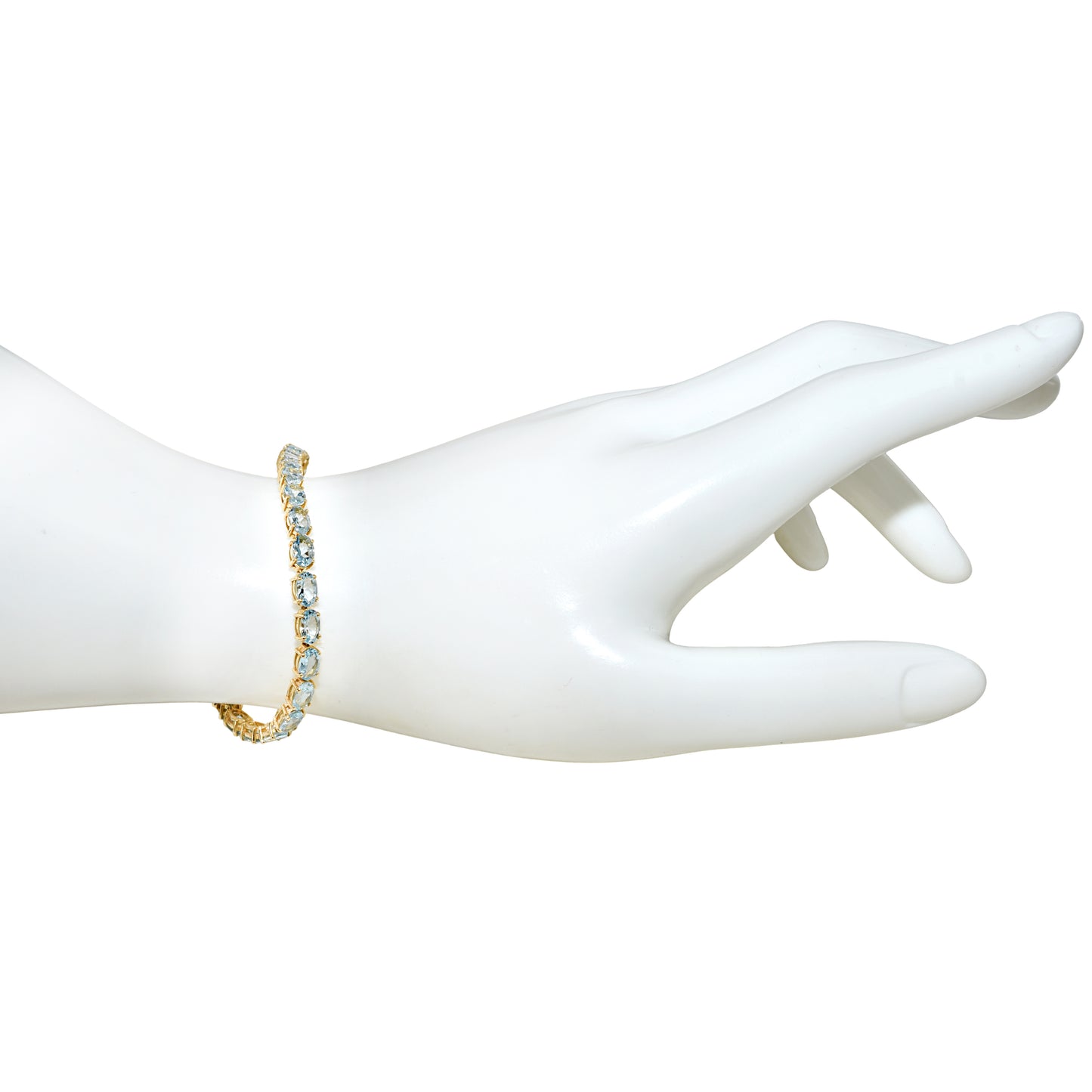 18k Aquamarine Tennis Bracelet
