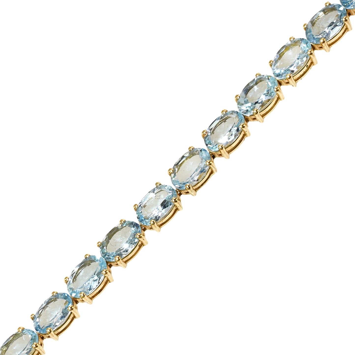 18k Aquamarine Tennis Bracelet