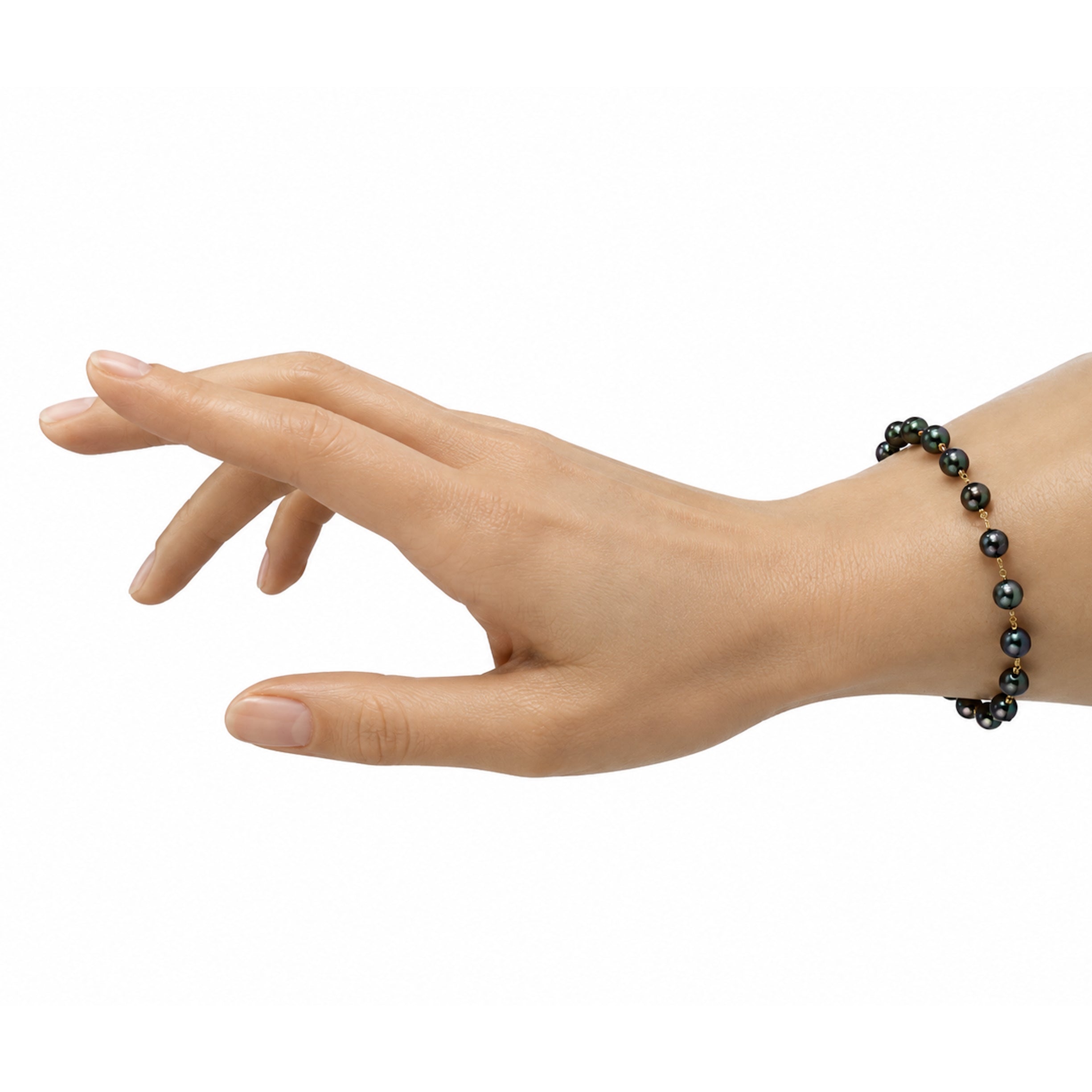 14k Peacock Pearl Link Bracelet