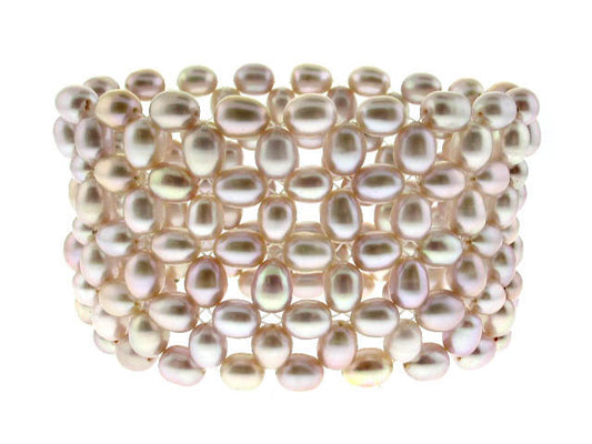 Natural Pink Rice Fresh Water Pearl Strech Bracelet