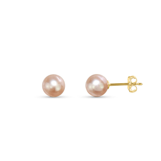 14k Natural Pink Stud Earring