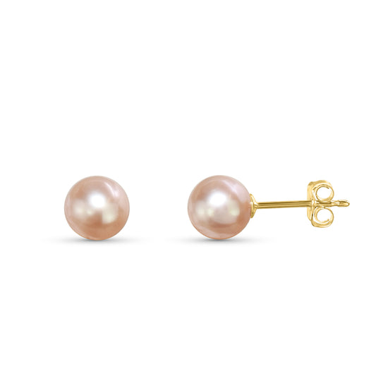 14k Natural Pink Stud Earring