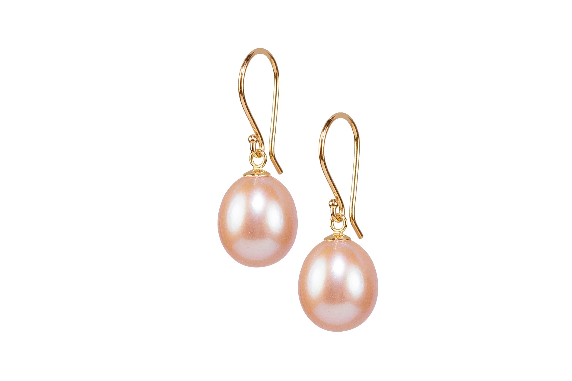 14k Pink Freshwater Pearl Hook Earring