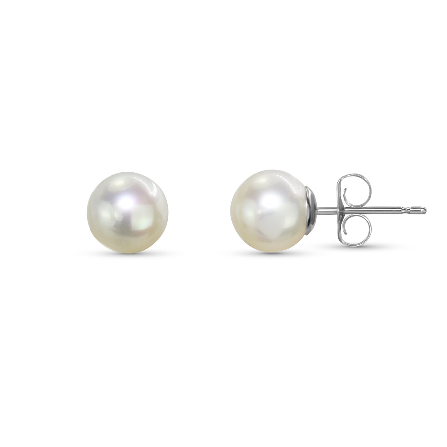 14k White Gold Pearl Stud Earring