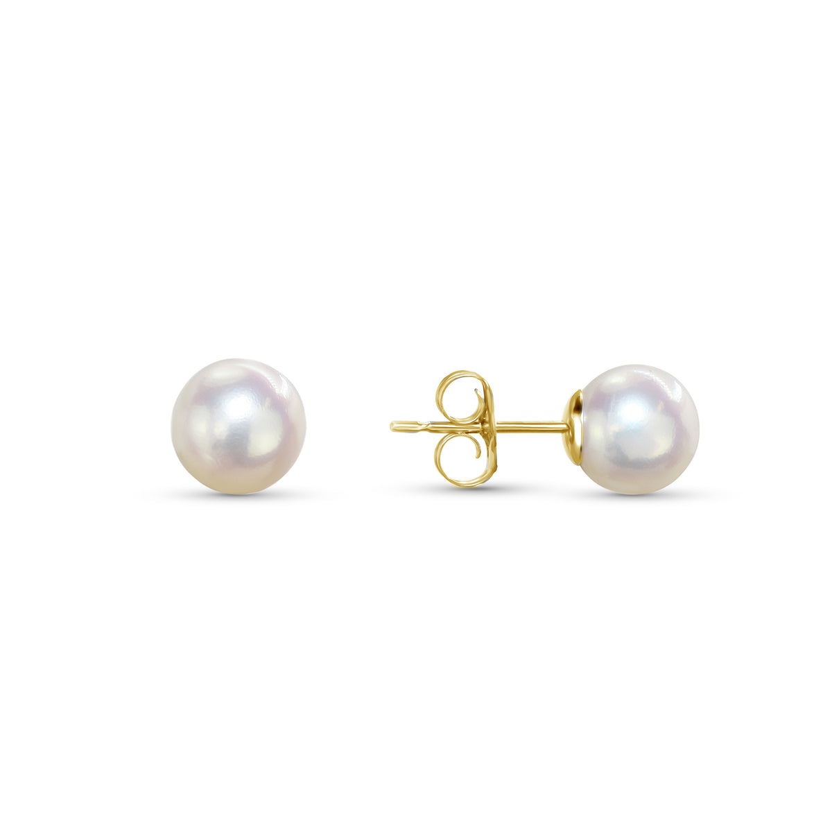 14k White Pearl Stud Earring