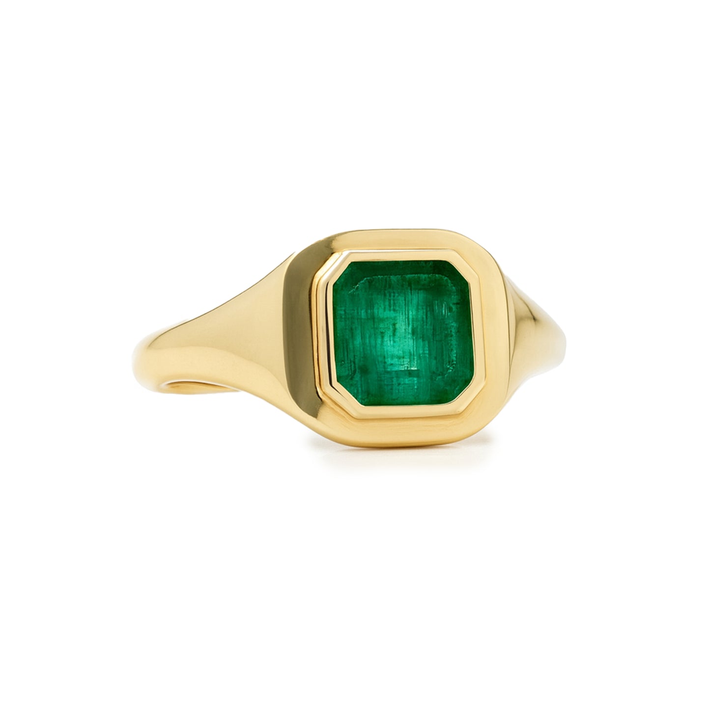 14k Emerald Octagon Cut Ring