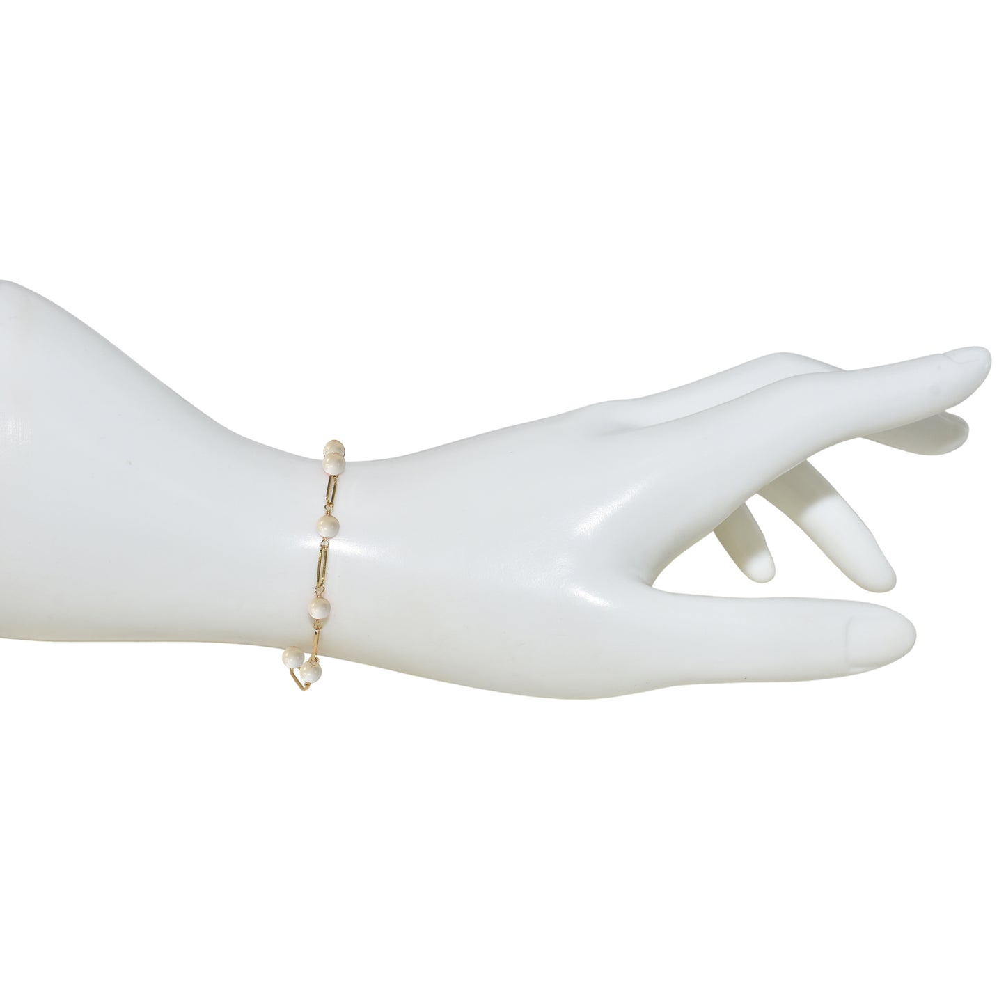 14k Paperclip and Gemstone Bracelet