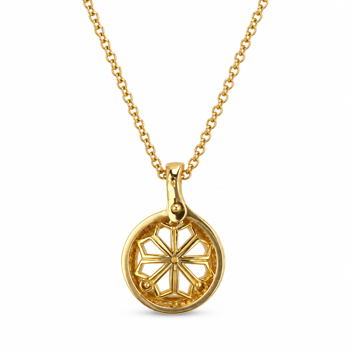 14k Mabe Pearl Diamond Enhaced Pendant Necklace