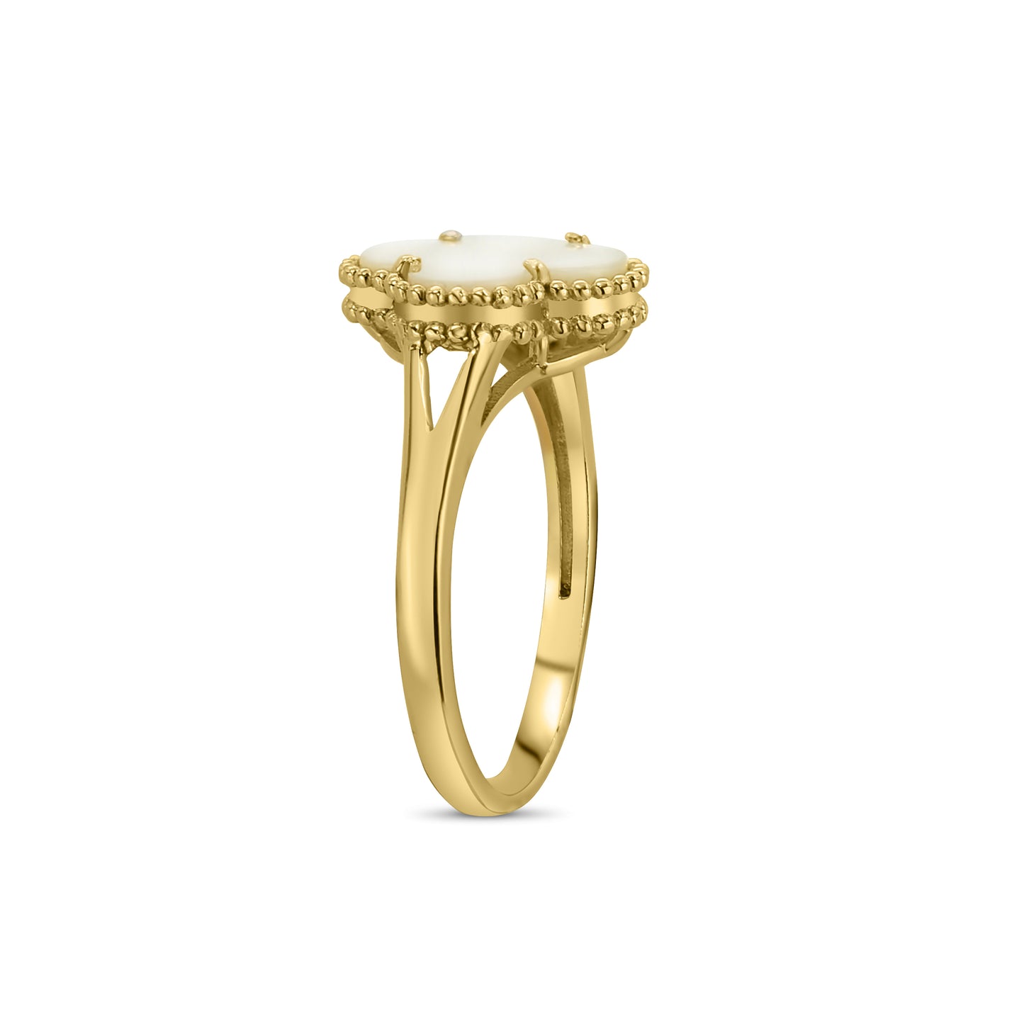 14k Yellow Gold Clover Ring